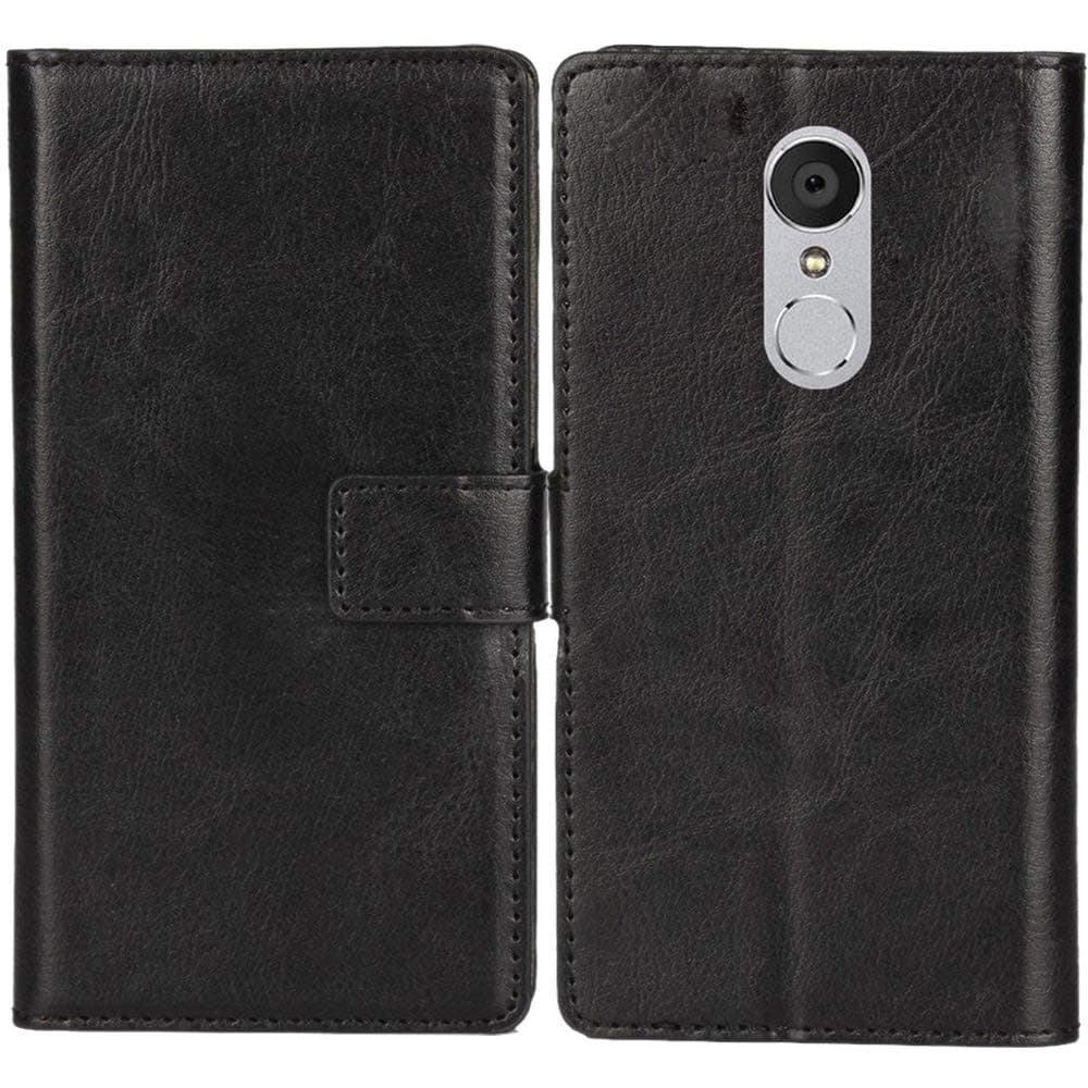 Lankashi PU Flip Leather Case For Nomu S50 Pro 5.72" Wallet Folder Folio Cover Skin Protection Protector Shell Book-Style (Black)