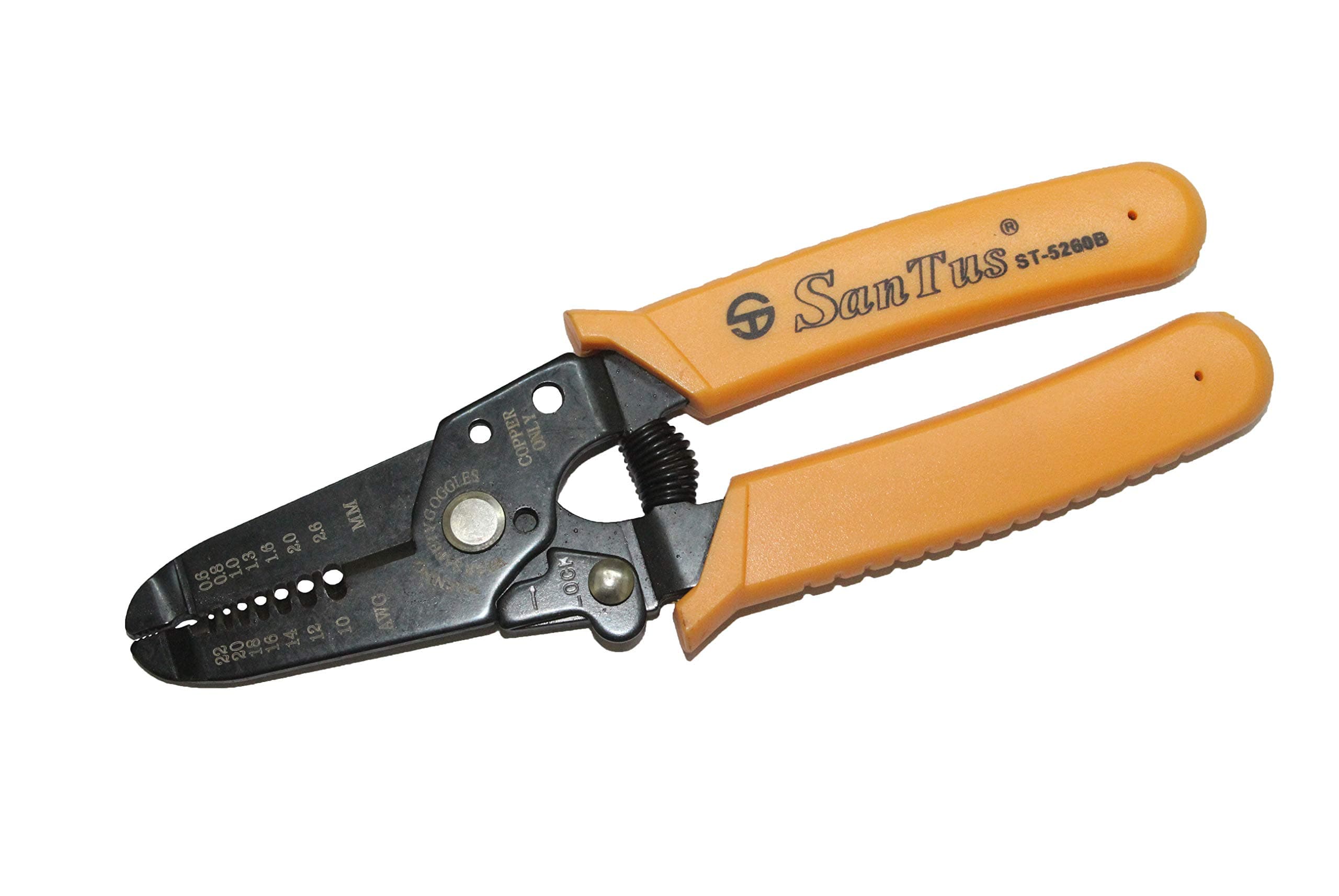 SANTUS ST-5260B Copper Wire Stripper Wire cutter 10-22 AWG AND 0.6-2.6 MM2 Stripping capacity