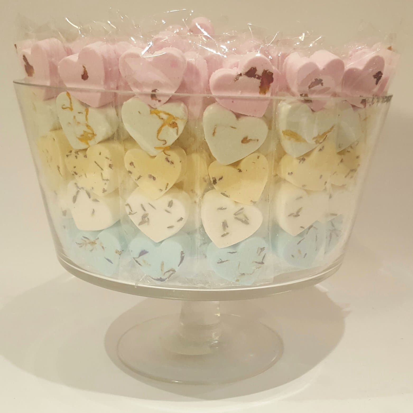 Cute Pack of 5 x Mini Heart Shaped Bath Bombs - Mothers Day Baby Shower Wedding Favours New (Oud)