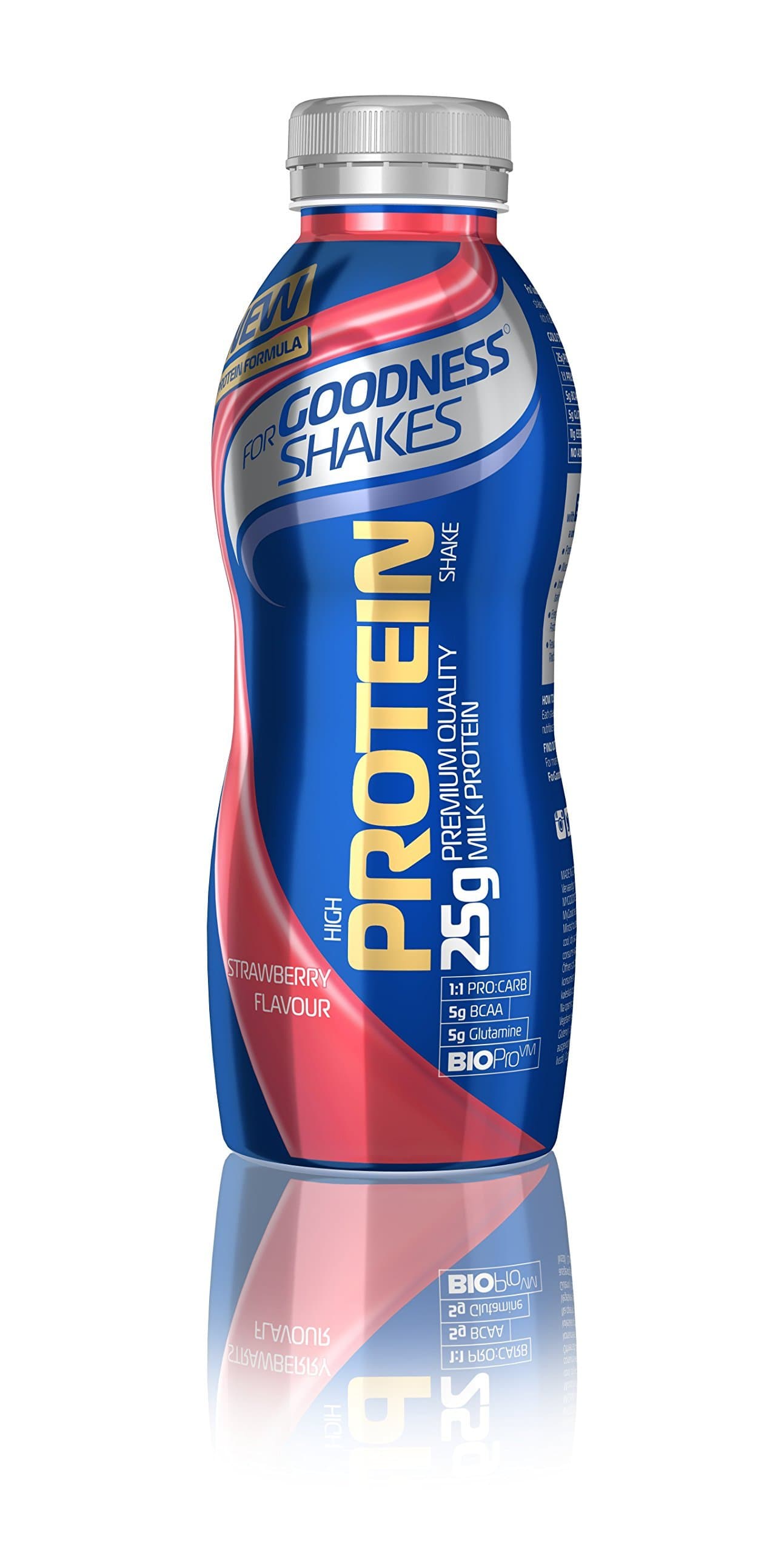 For Goodness Shakes High Protein Strawberry Shake, 475ml