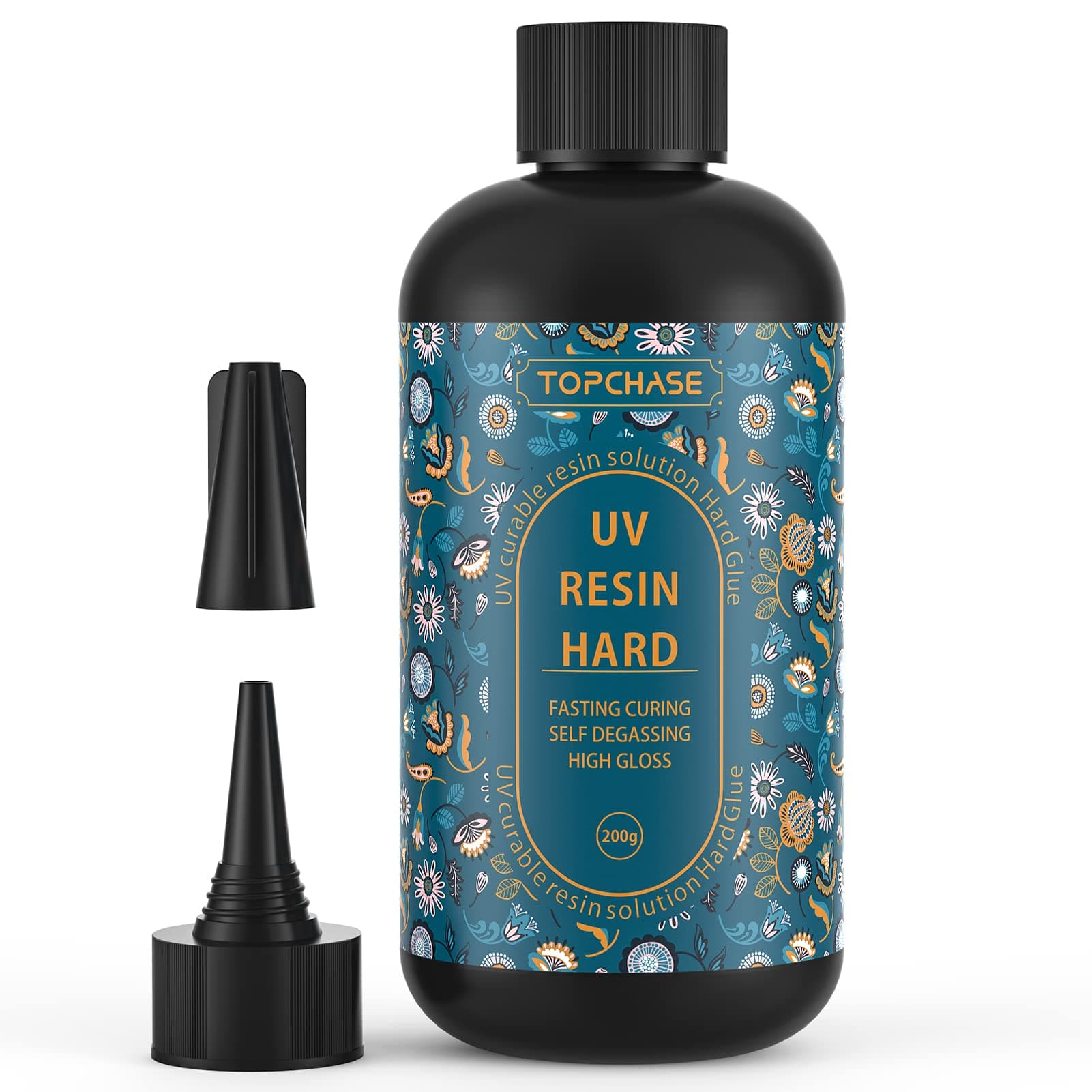 UV Resin - 200g Crystal Clear UV Resin, Upgraded UV Resin Hard Type, Resin UV Fast Cured for Jewelry Making, DIY Craft Decoration, Transparent Solar Cure UV Epoxy Resin for Casting and Coating