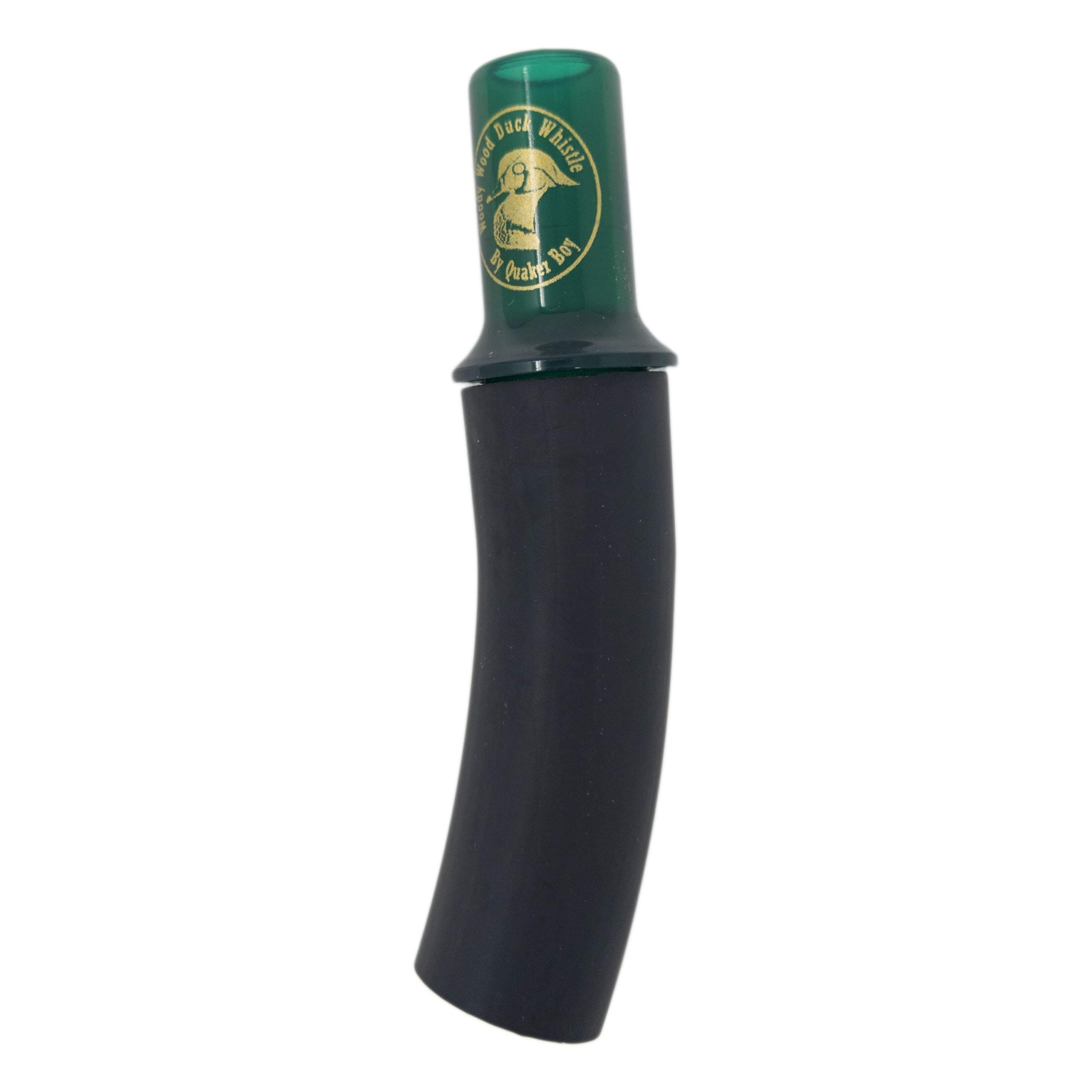 Quaker BoyDuck Call Woody Wood Duck Whistle, Green, Acrylic Mouthpiece, Malleable Rubber Barrel, B Flat Key, Includes Lanyard