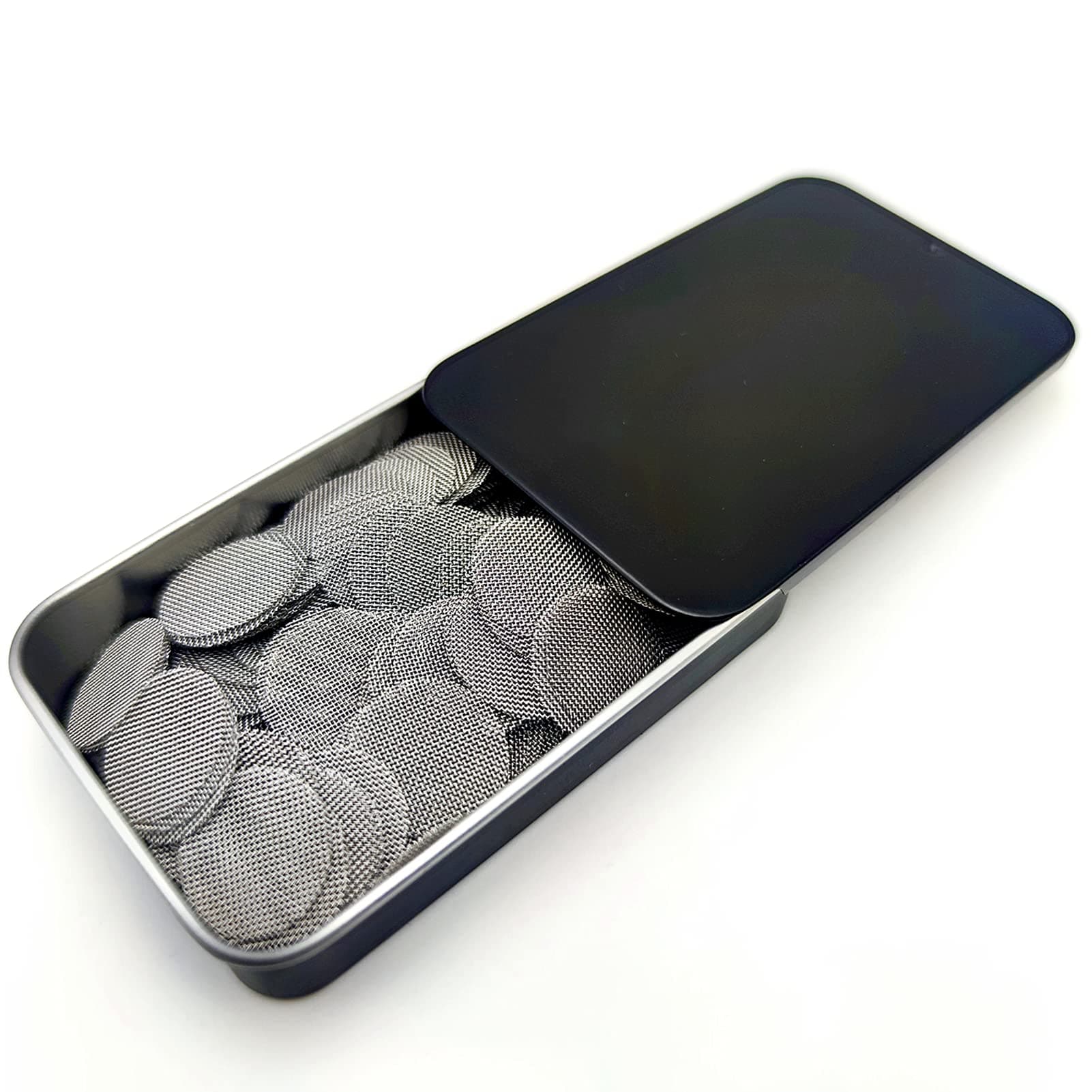 200 PCS 1/2 Pipe Screens, Stainless Steel Pipe Screen Filters 0.5 inch Metal Screens with Black Storage Box