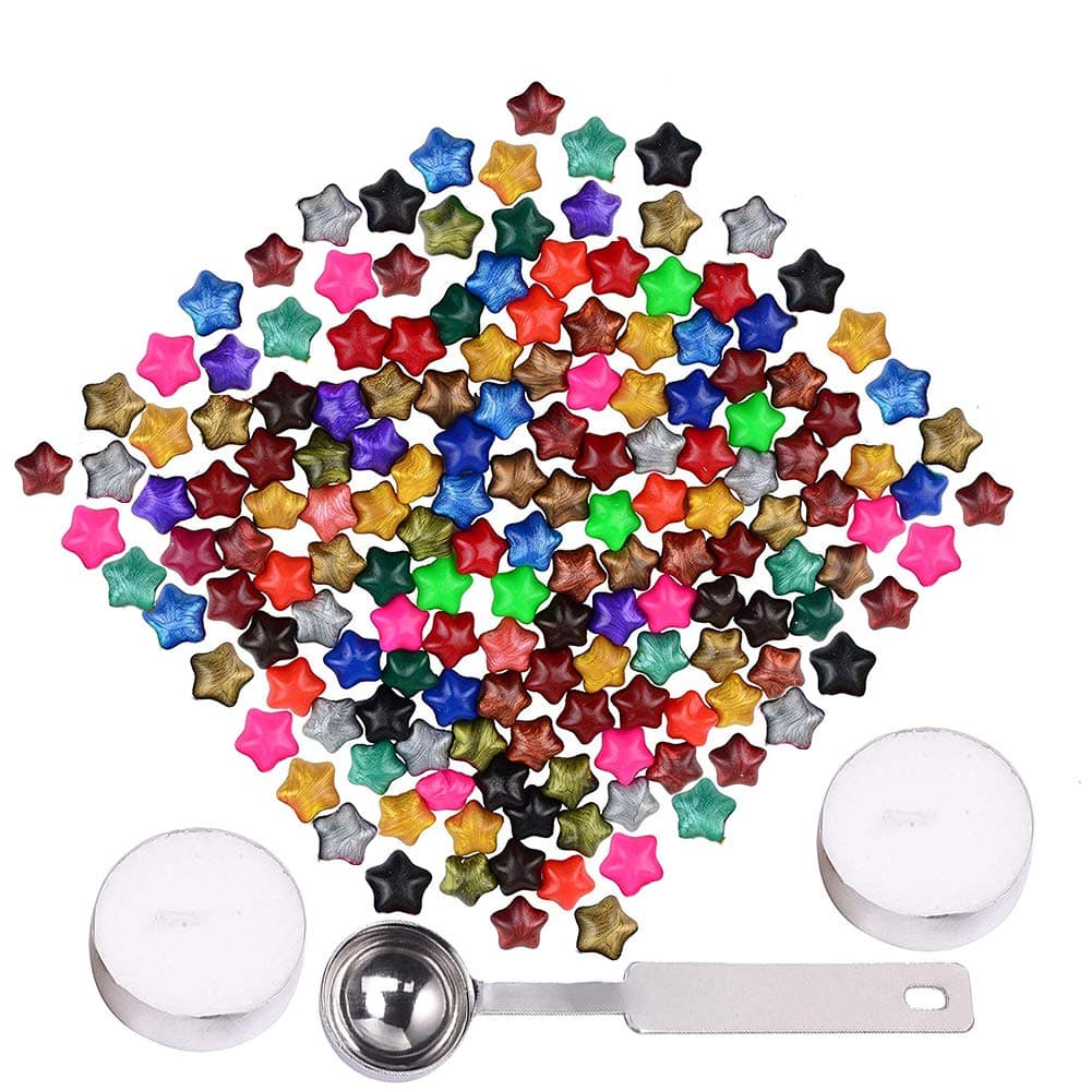 Wax Seal Stamp, Star Wax,Sealing Wax for Postage Letter Retro Vintage （150pcs） (Rainbow)