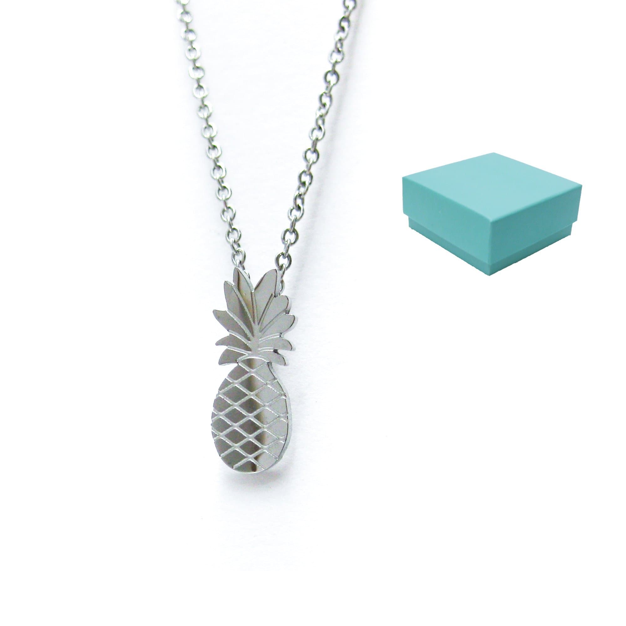 Pineapple Necklace (Silver, 17)