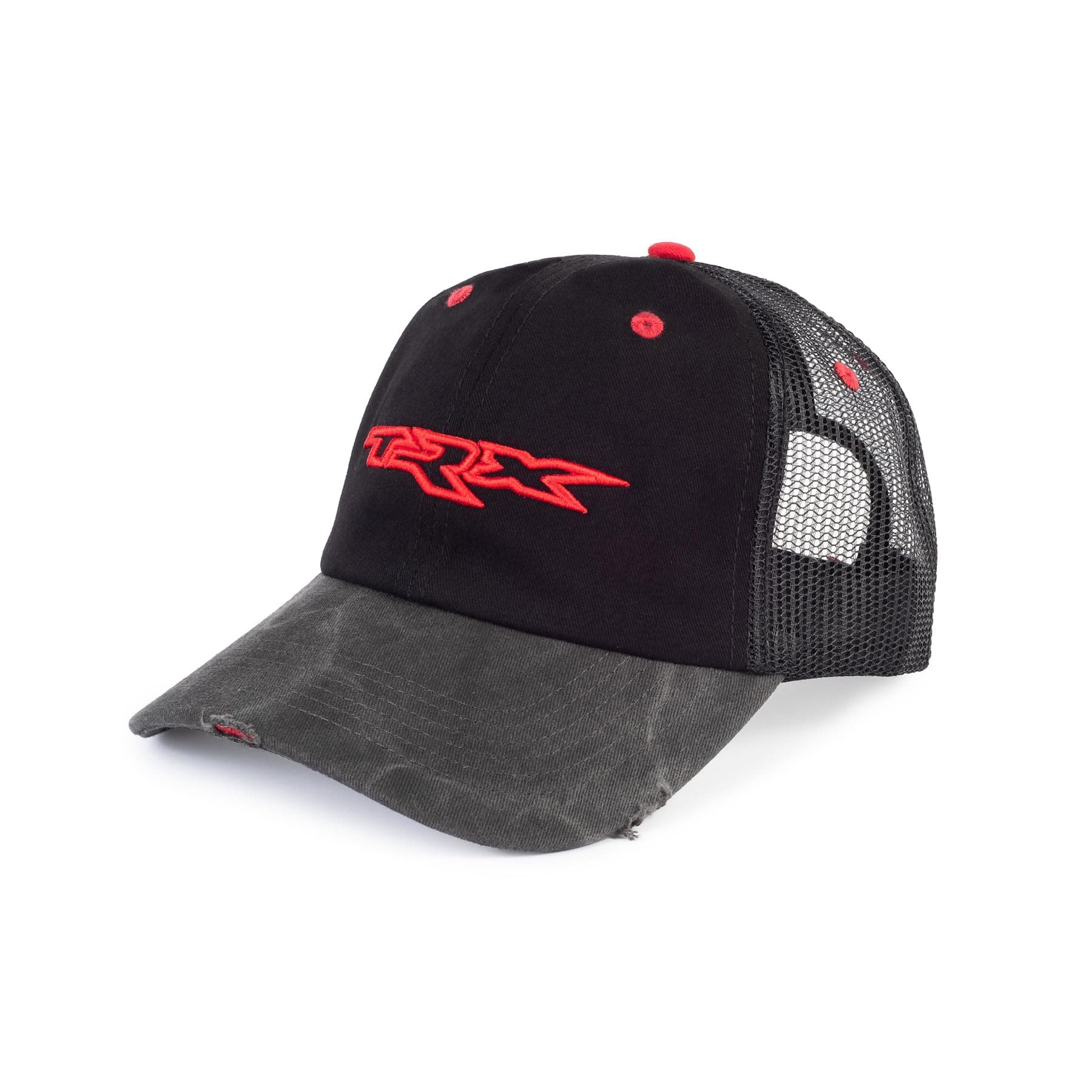 RAM Trucks Distressed TRX Custom Trucker Hat, Unstructured 6-Panel, One Size Black