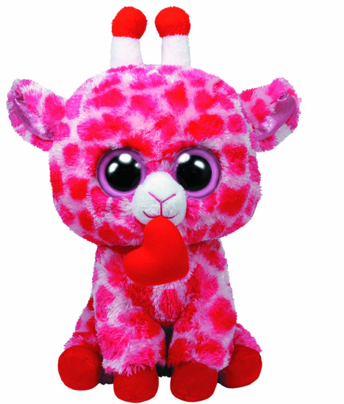 TY Beanie Boos Jungle Love Giraffe in Pink with Heart 23 cm