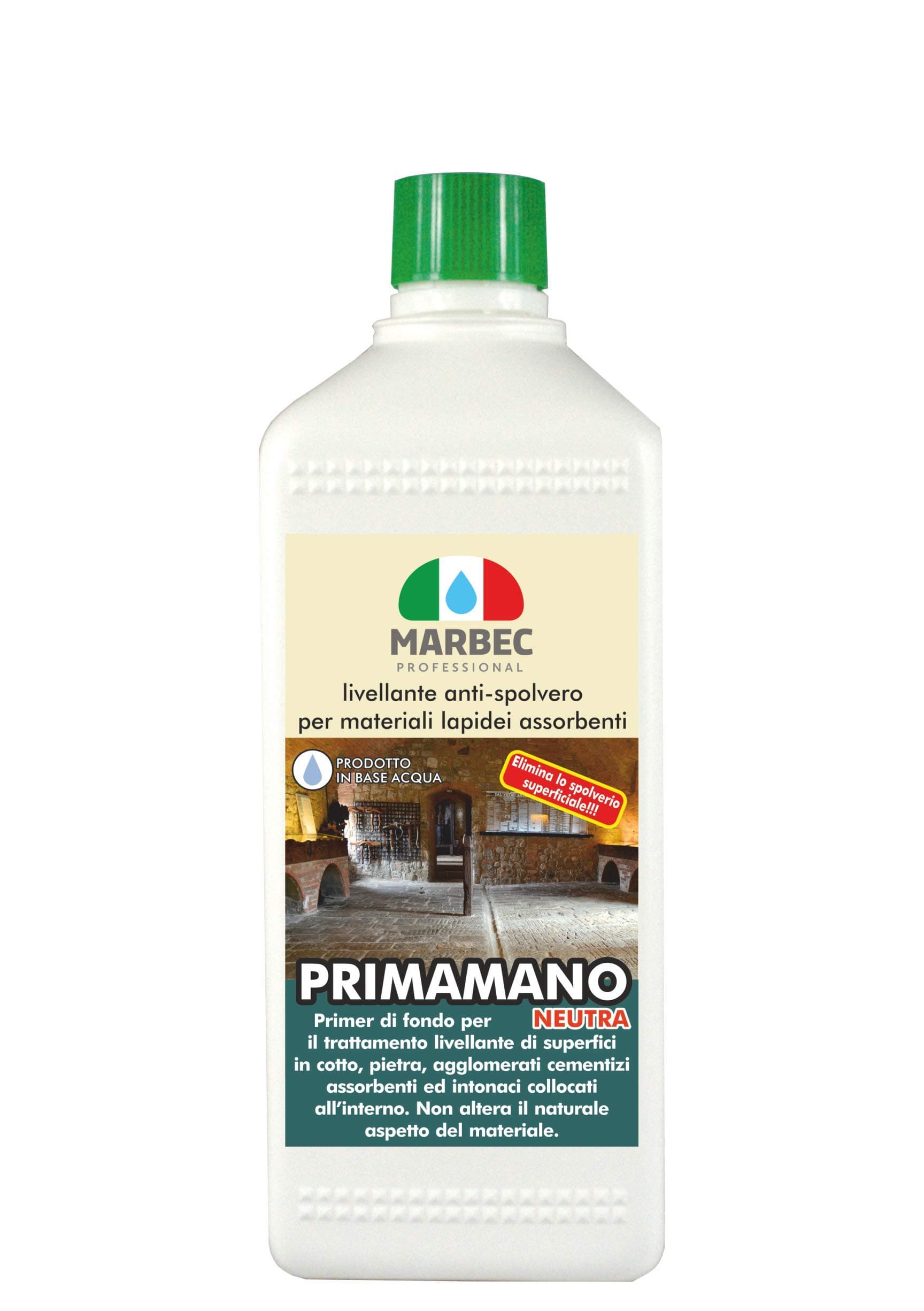 Marbec - PRIMAMANO Neutral 1LT | Anti-dust Leveling for Absorbent Stone Materials