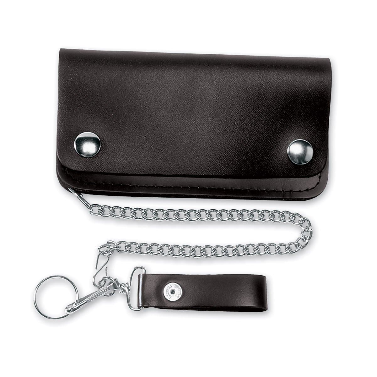 Carroll Leather 638 Black 5-Pocket Biker Wallet with Chain