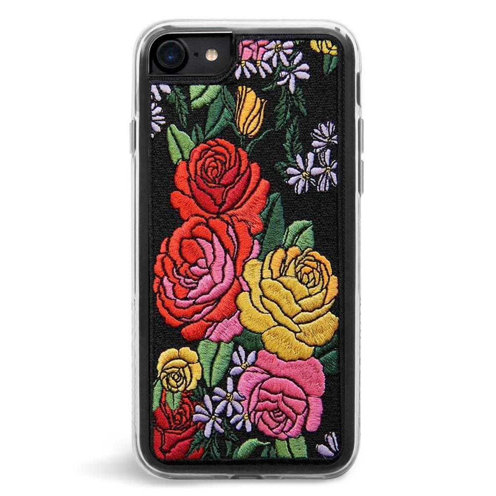 Zero Gravity Case Compatible with iPhone 7/8 - Desire - Embroidered Rose Design - 360° Protection, Drop Test Approved
