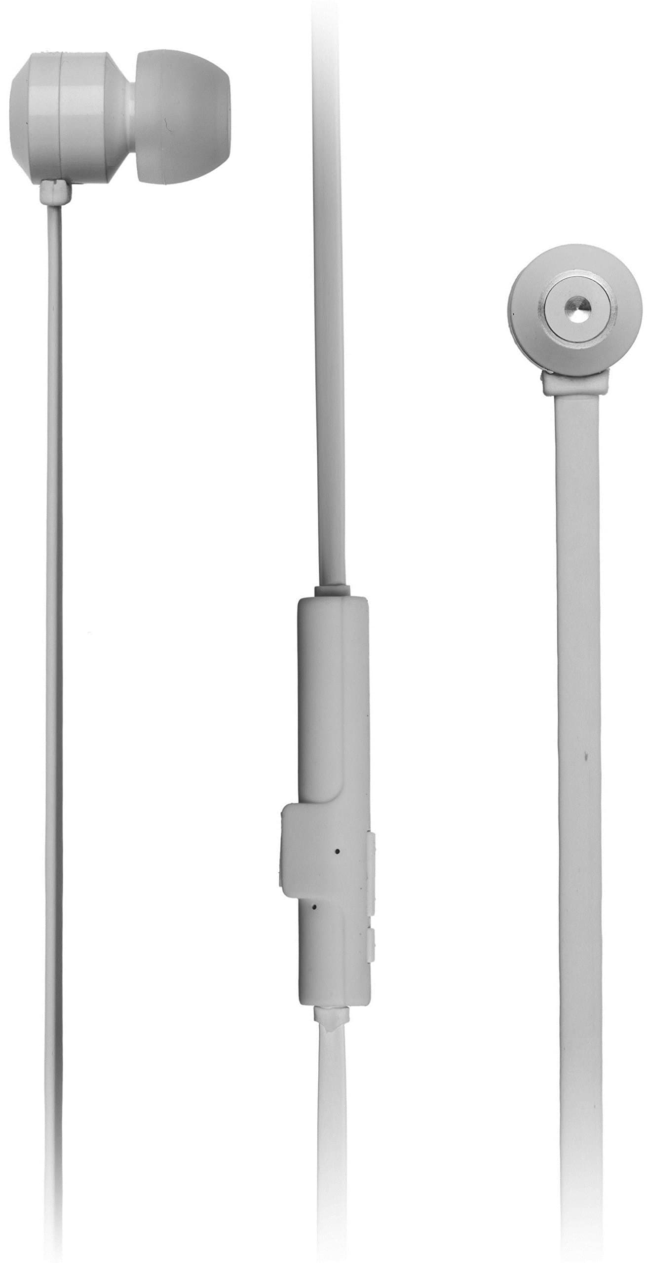 Kitsound Ribbons Wireless Bluetooth In-Ear Headphones with Microphone for iOS/Android Smartphone and Tablets - Silver