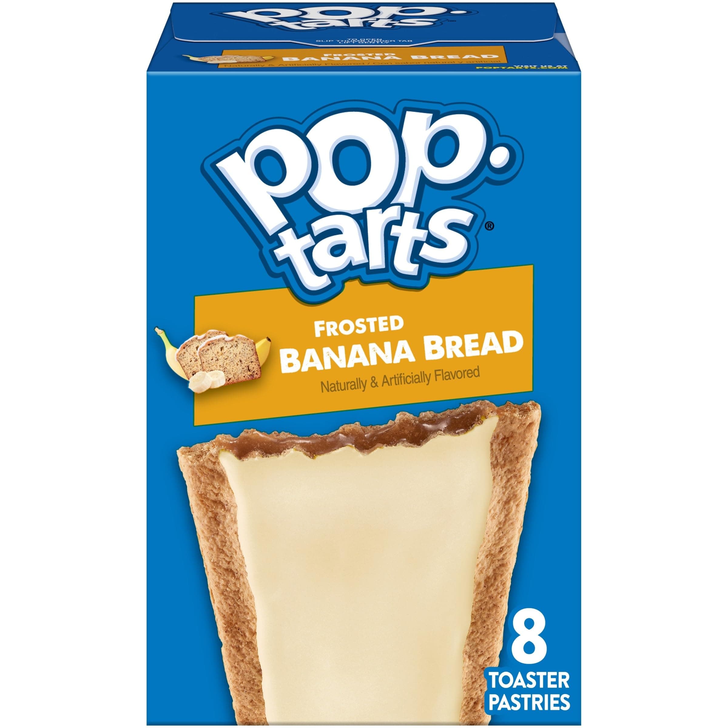 Toaster Pastries, Breakfast Foods, Kids Snacks, Frosted Banana Bread (8 Pop-Tarts)