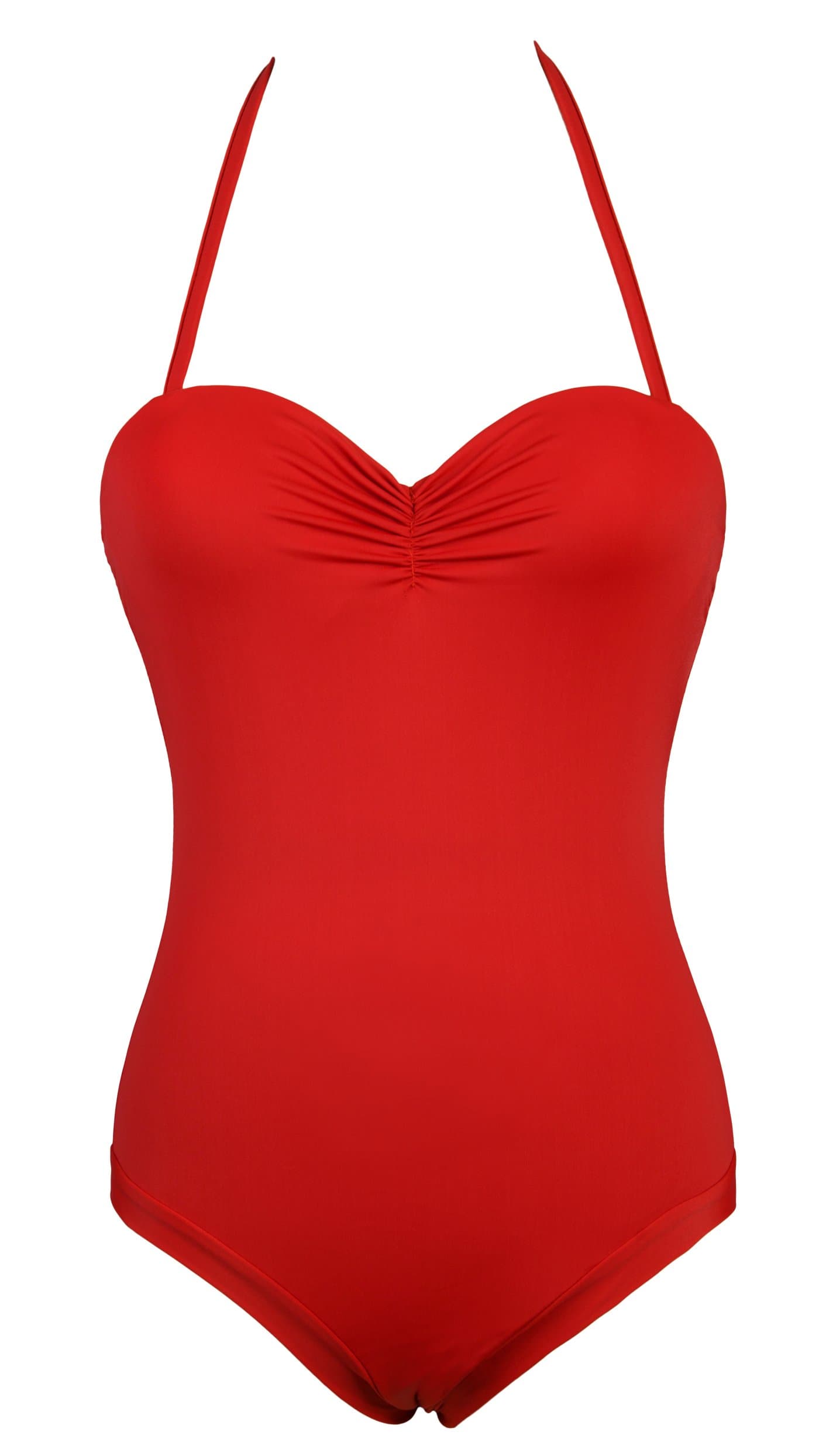 Shenices Cute Retro One-Piece Ruched Swimsuit Swimwear Monokini Padded