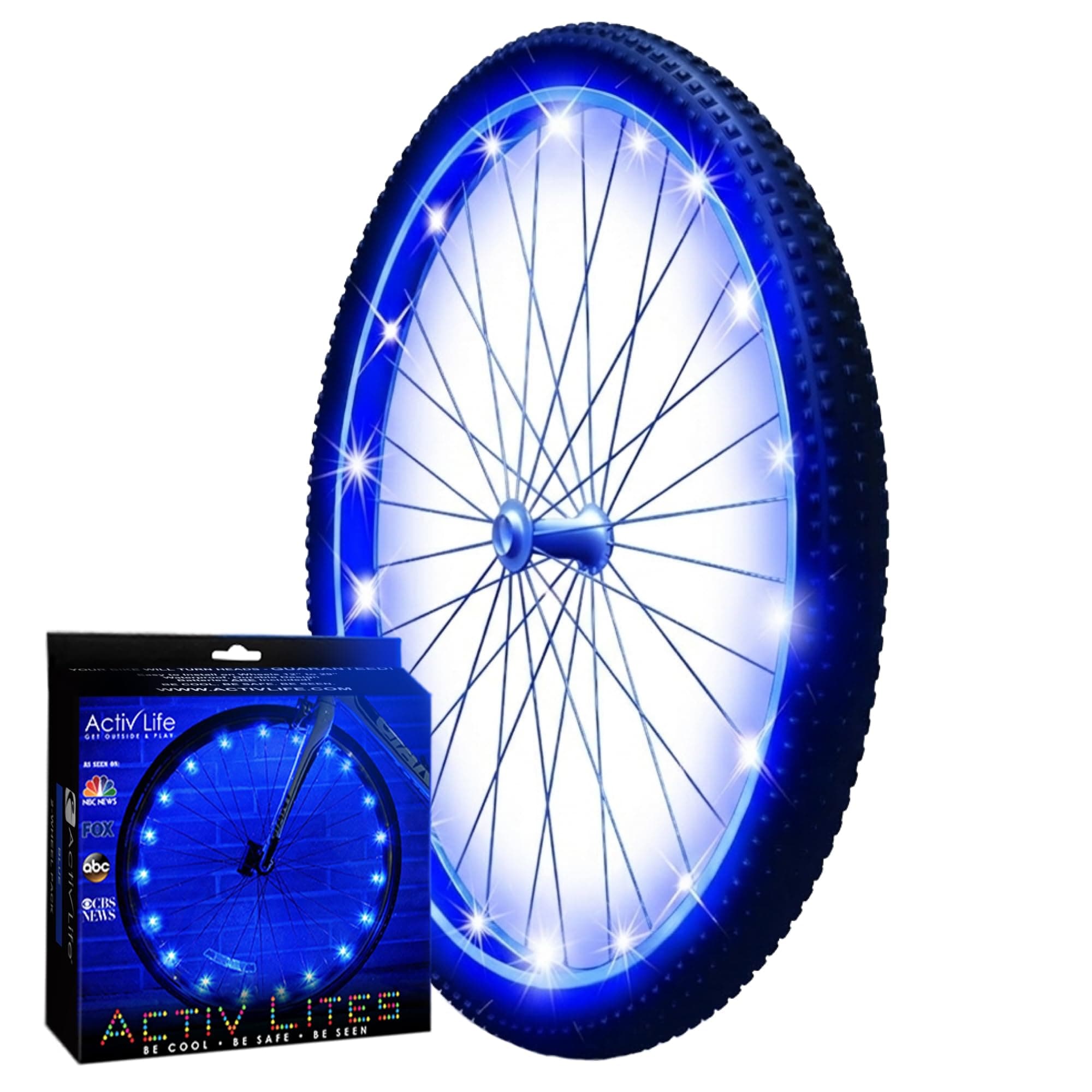 Activ Life LED Bike Wheel Lights with Batteries Included! Get 100% Brighter and Visible from All Angles for Ultimate Safety & Style (1 Tire Pack)