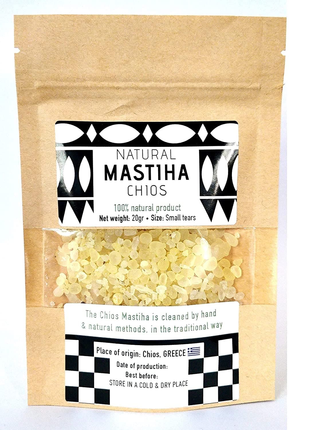 Chios Mastiha Tears Gum Greek 100% Natural Mastic Packs From Mastic Growers (50gr Small Tears)