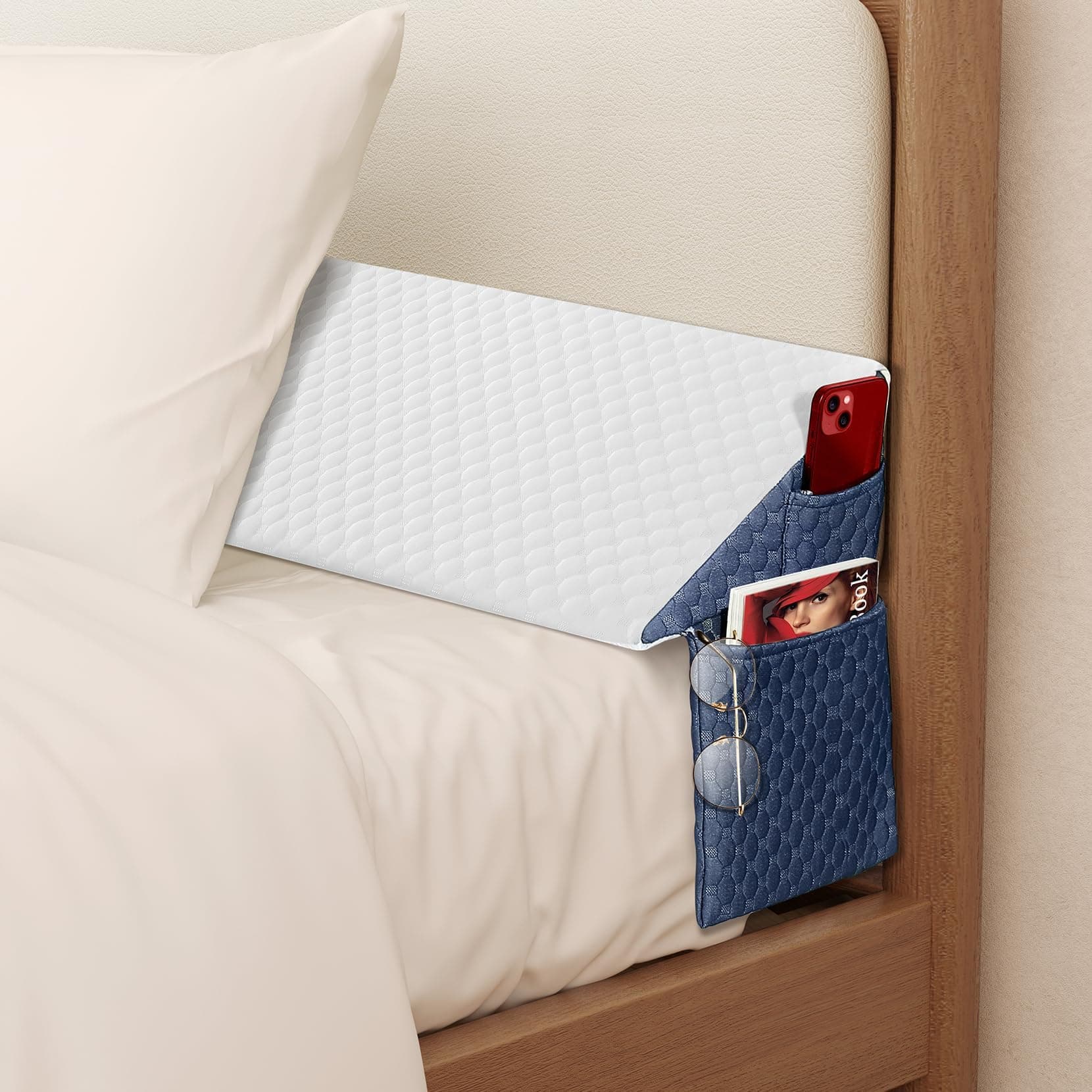 Welzona Twin Size Wedge Pillow Headboard/Bed Wedge Pillow for Headboard, Bed/Mattress Gap Filler (0-6"), Triangle Pillow Wedge for Gap, Comfortable High Density Foam Pillow (39"x 10"x 6")