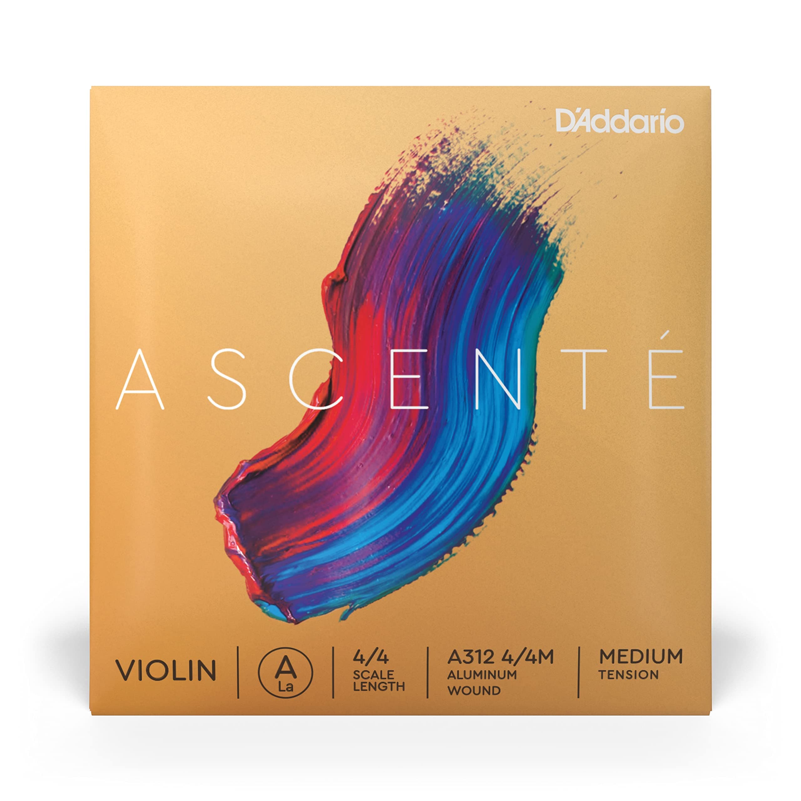 D'Addario Ascent Violin A String, 4/4 Scale, Medium Tension