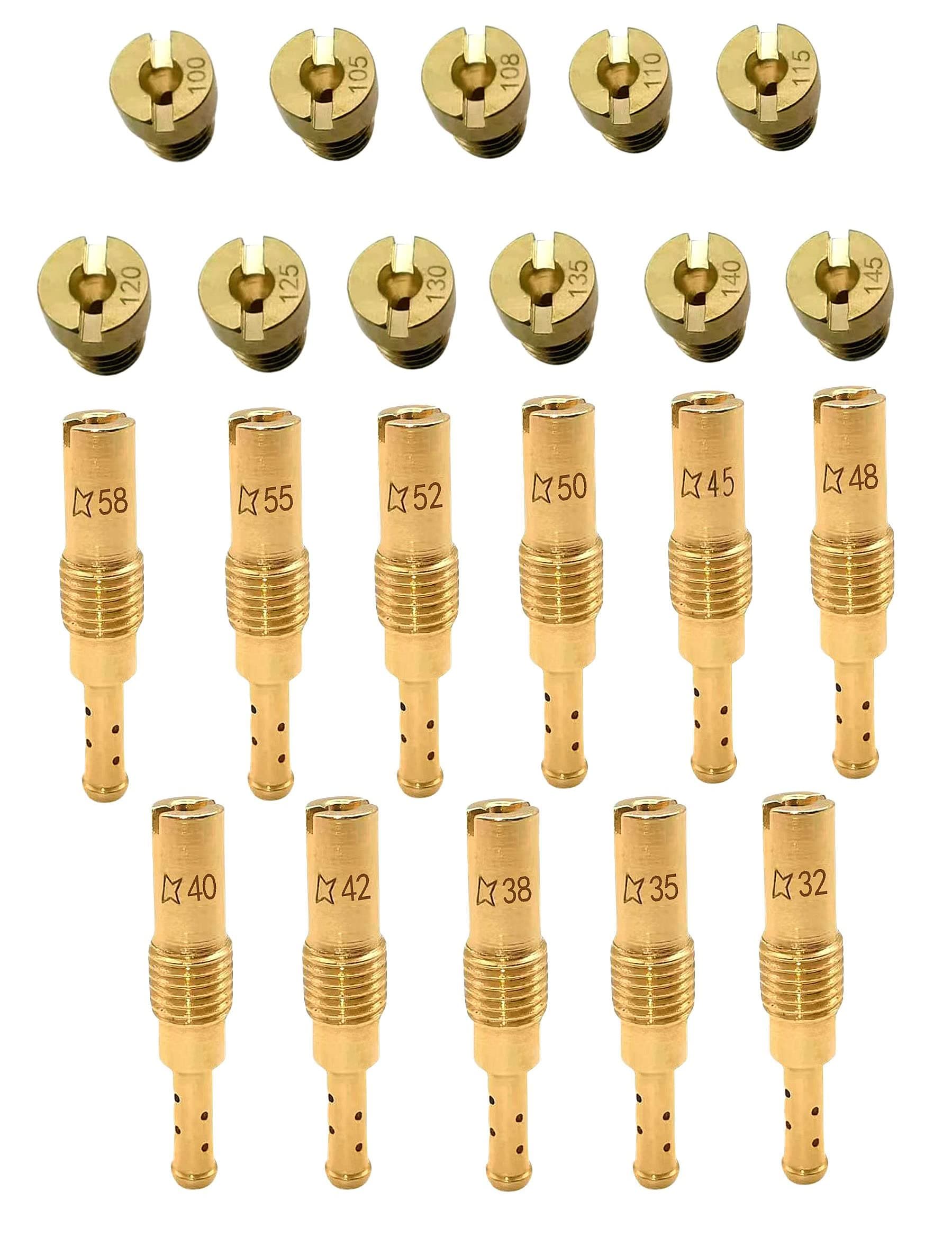 YAMAKATO Aftermarket 22pcs Carburetor Jet Kit w/11 Main Jets and 11 Slow Jet for Nibbi Honda PWK Keihin Yamaha OKO CVK PWM Type