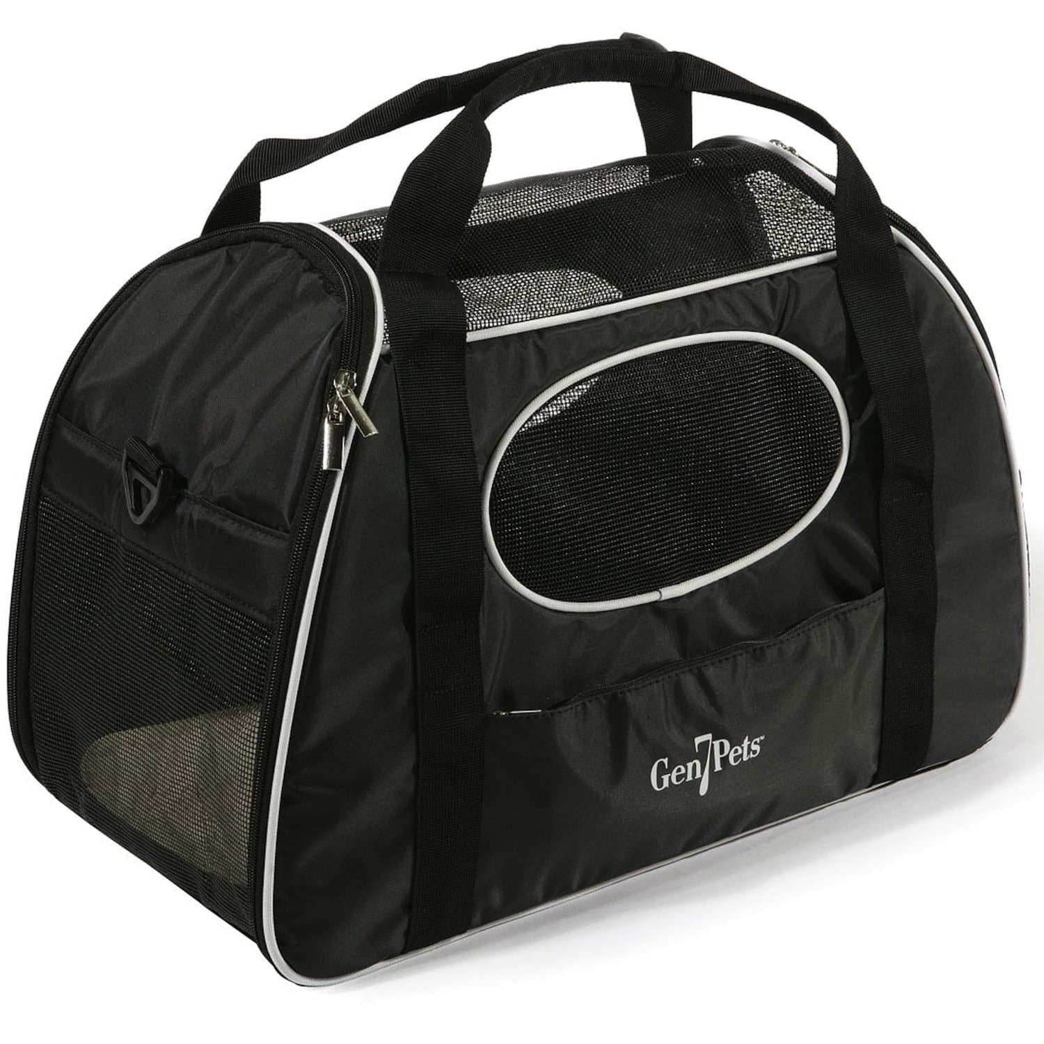 Gen7Pets Carry-Me Sport Pet Carrier, Large, Black/Bright White