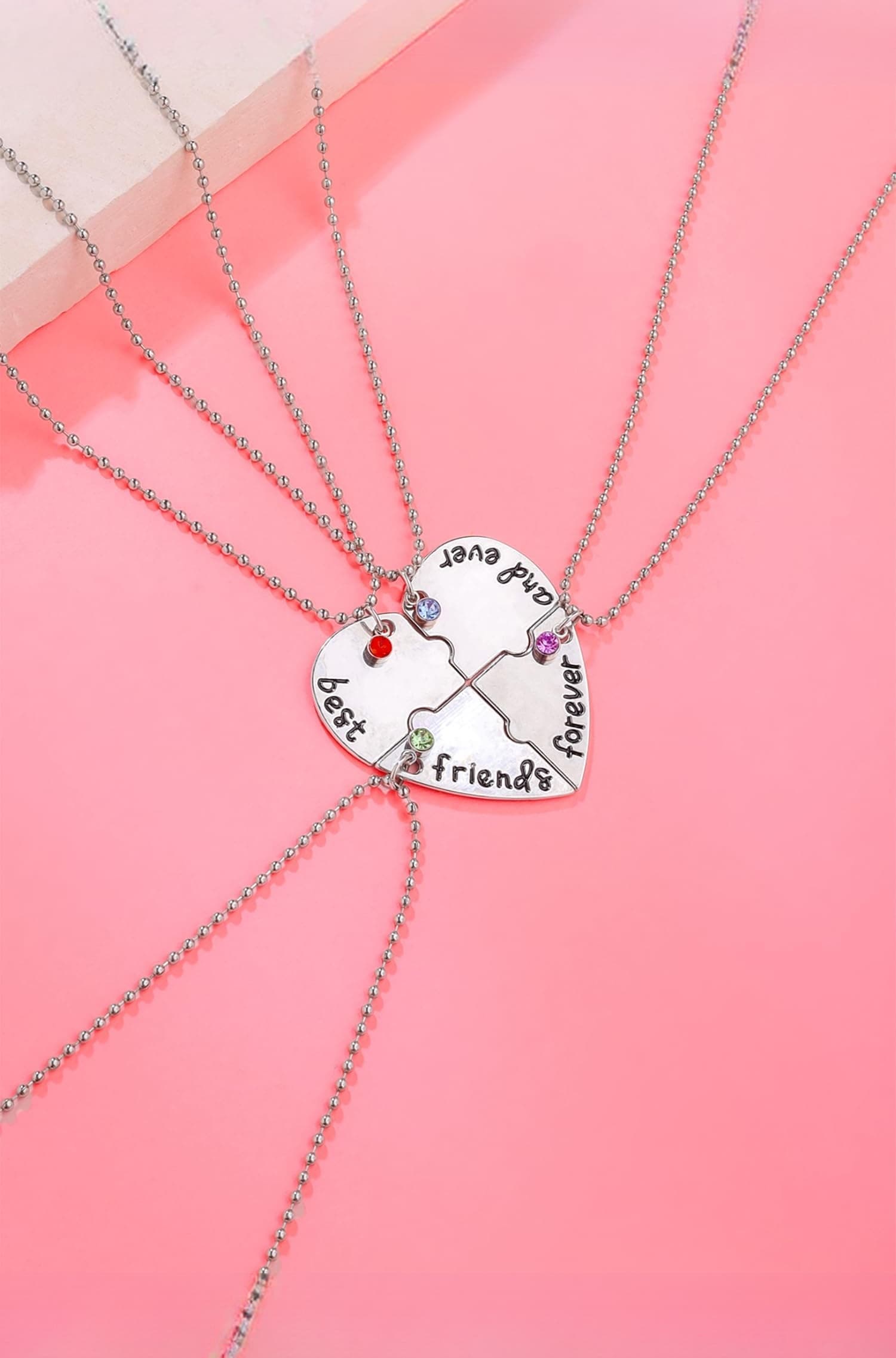 Pendant for Women and Girls Friendship's Day Special Pendant Best Friend Chain Necklace | Heart Shaped Best Friends Forever BFF Necklace Chain Pendant Locket | Gift for Best Friend