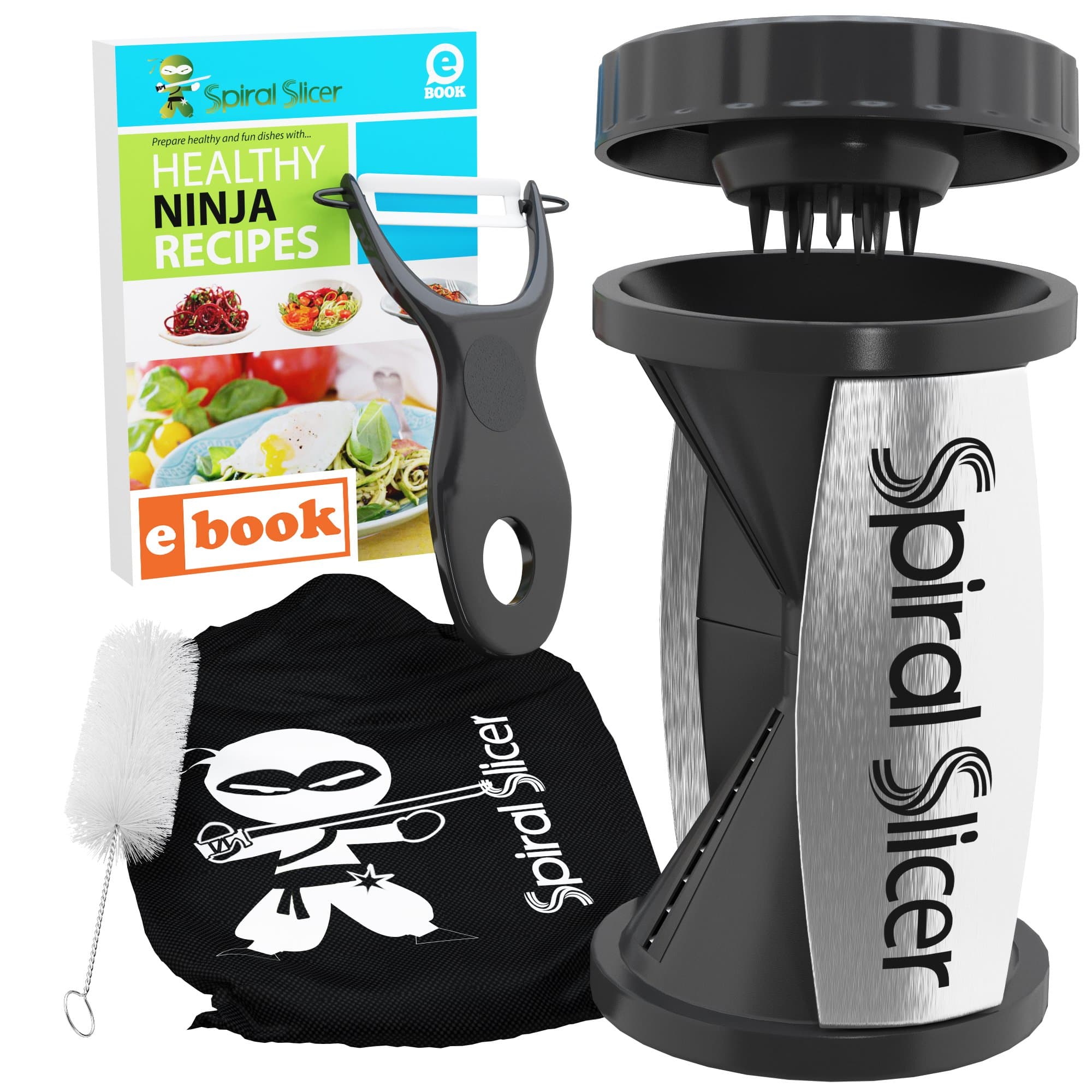 Spiralizer Vegetable Slicer - Vegetable Spiralizer - Spiral Slicer Cutter - Original Spiralizing Zoodle Maker Bundle