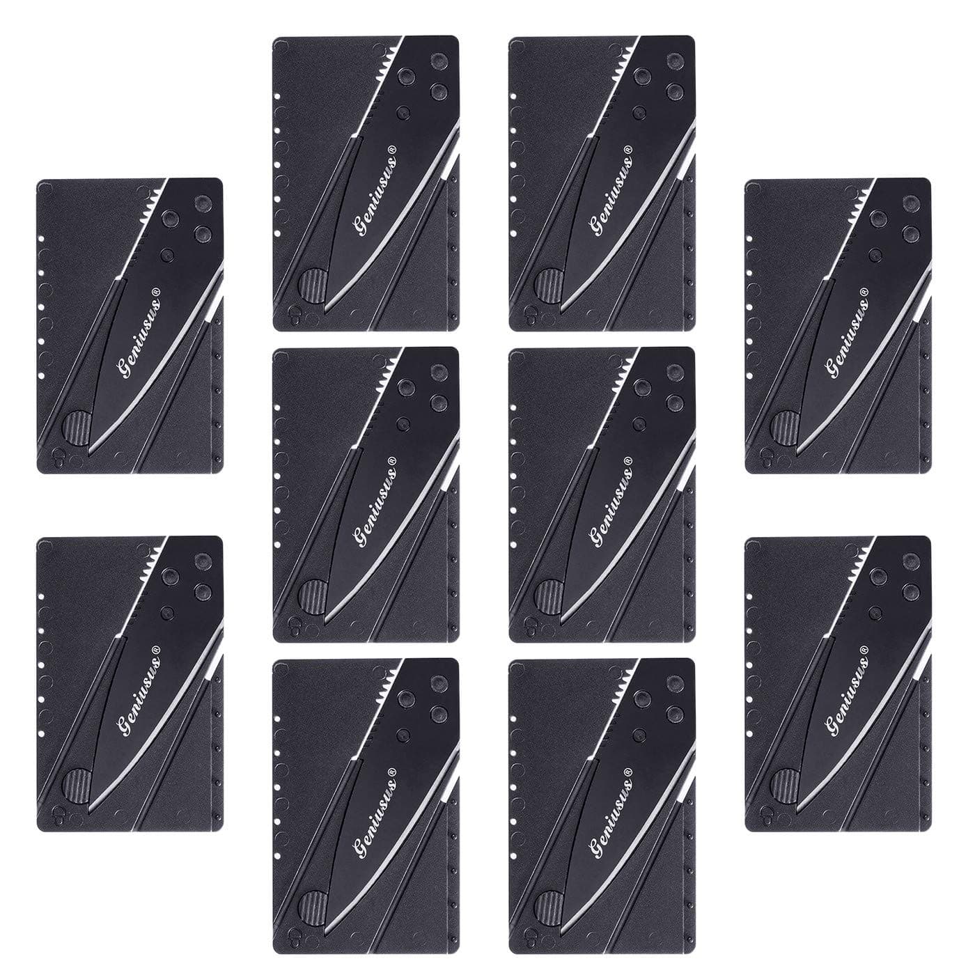 10pcs Credit Card Knife Pocket Friendly Knife Folding Blade Knife with Safety Locks for Camping, Cutting, Emergencies and Travel