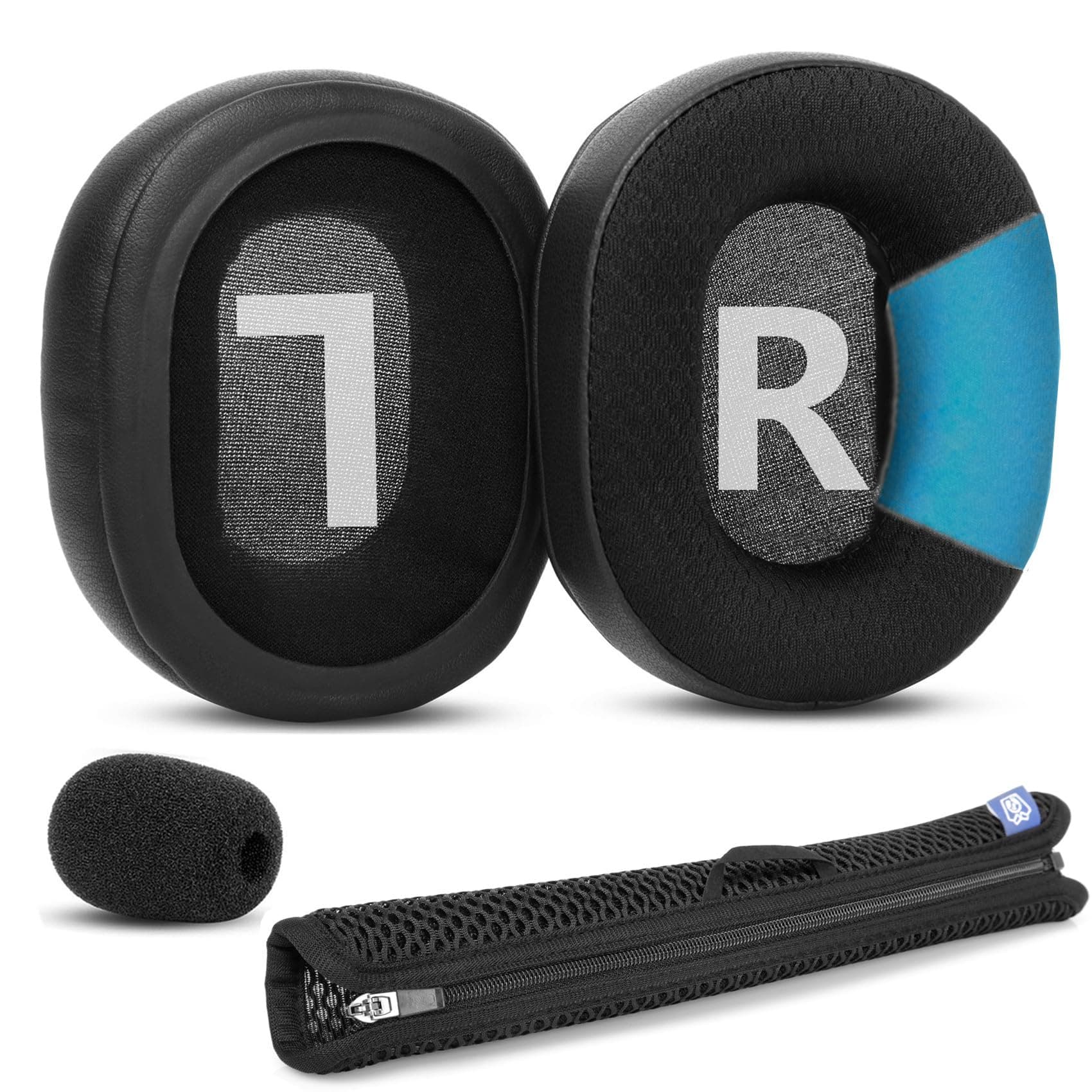 Cloud Alpha Replacement Ear Pads Ear Cushions Compatible with HyperX Cloud Alpha,Cloud II,Cloud III,Cloud Alpha S Gaming Headset Headband Earpads Upgrade Spare Parts Added Thickness