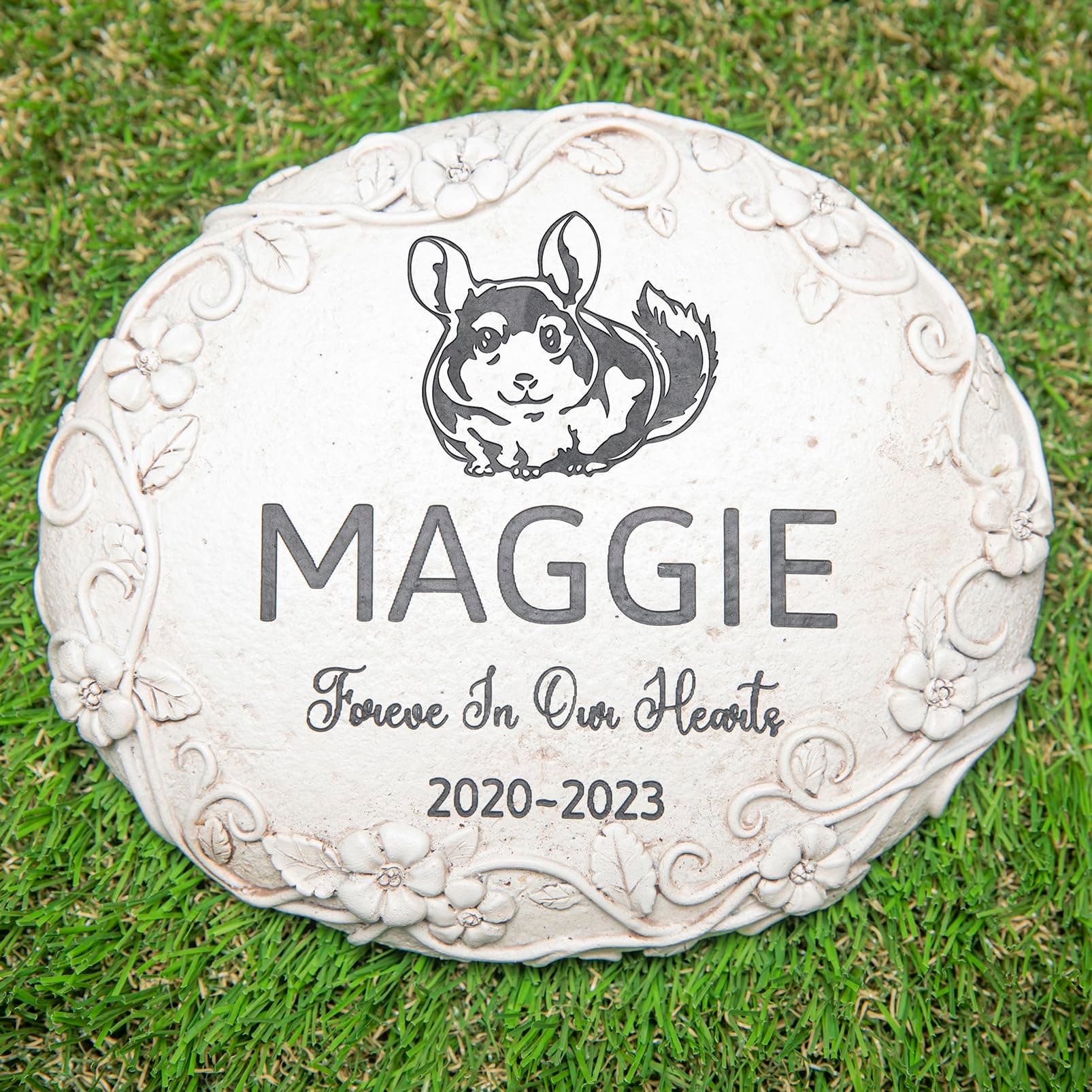 Personalized Chinchilla Memorial Stone, Pet Grave Marker Chinchilla, Chinchilla Headstone, Chinchilla Tombstone, Chinchilla Gravestone, Chinchilla Memorial Gifts