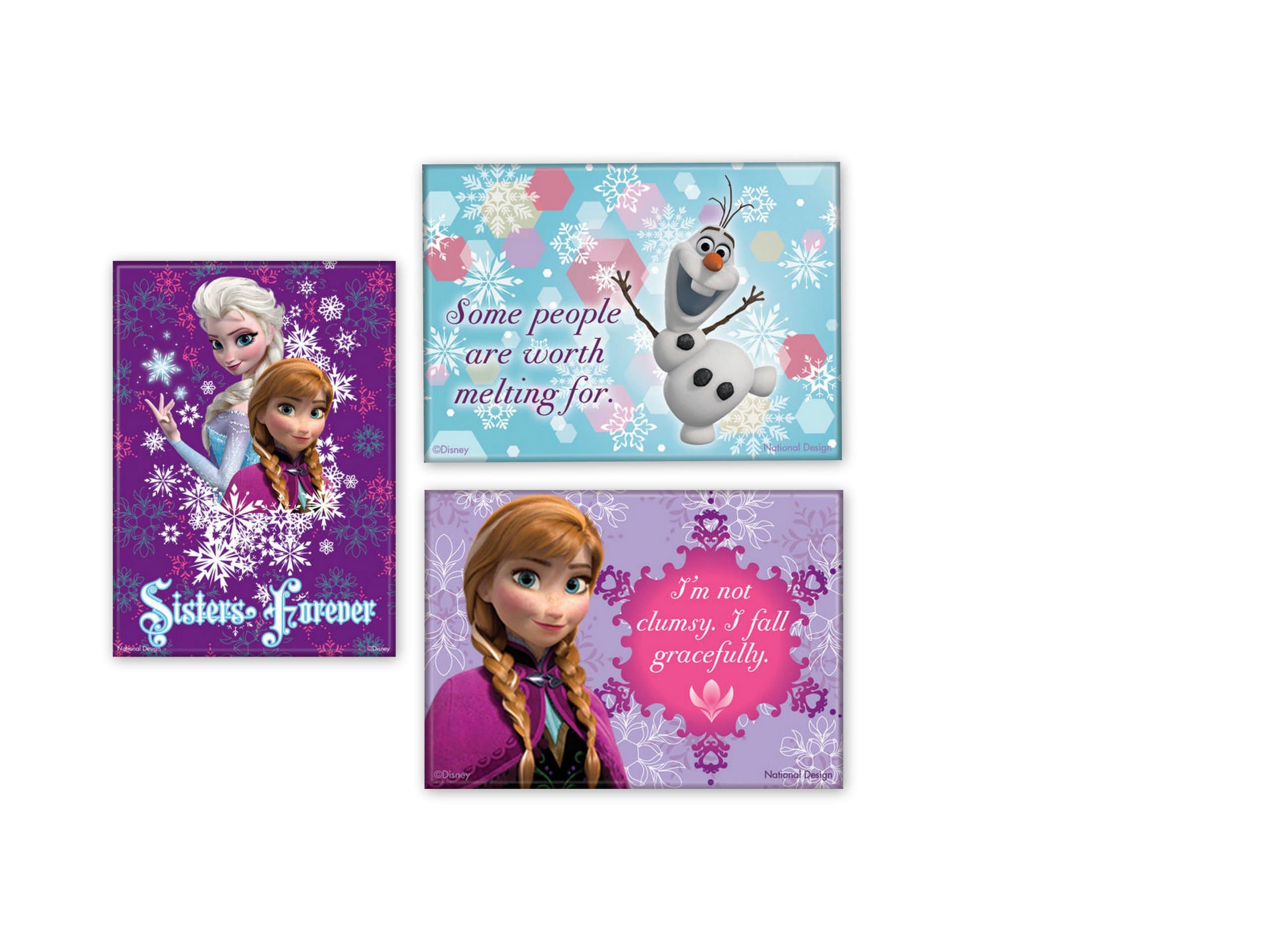 Disney Frozen Photo Magnets Pack of 3 (Made in USA)