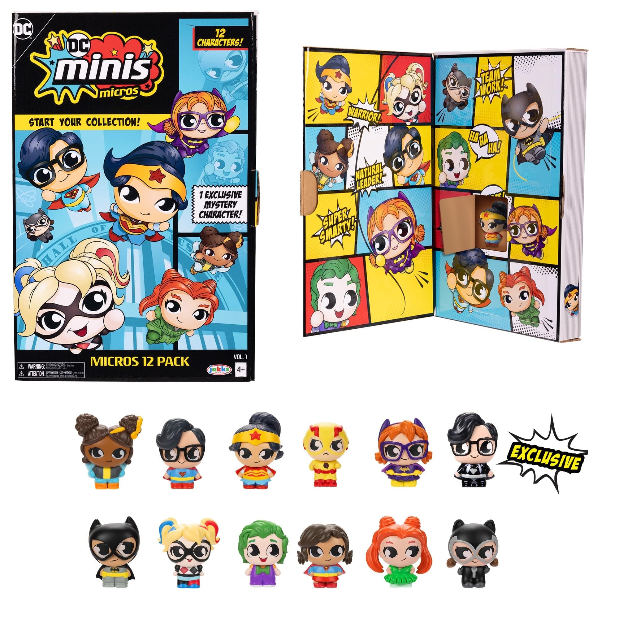 DC Comics Minis, Micros 12 Pack, 1.5 inch Collectible Figures (Doll, Toys), Amazon Exclusive
