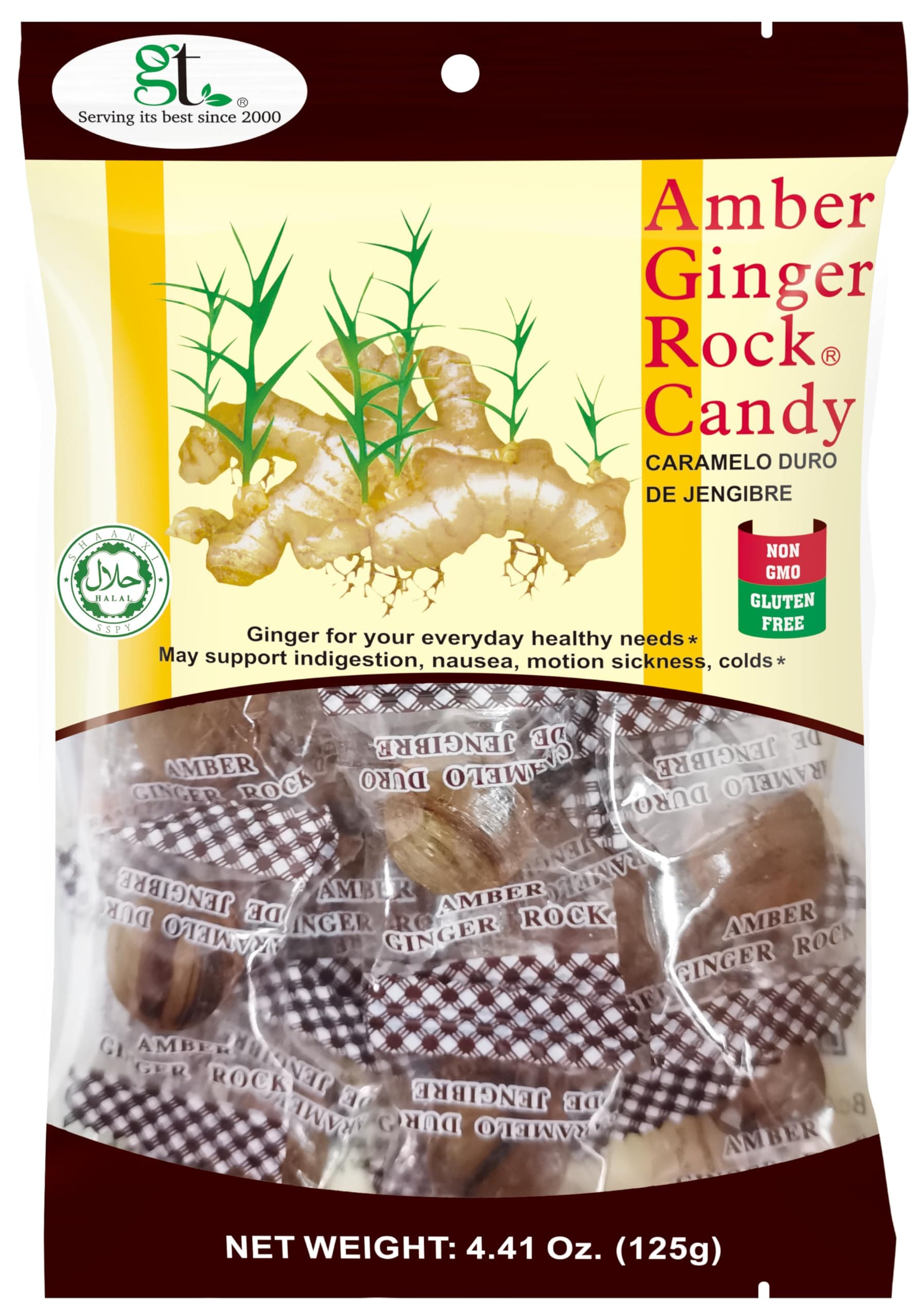 Amber Ginger Rock Candy (2-Pack)