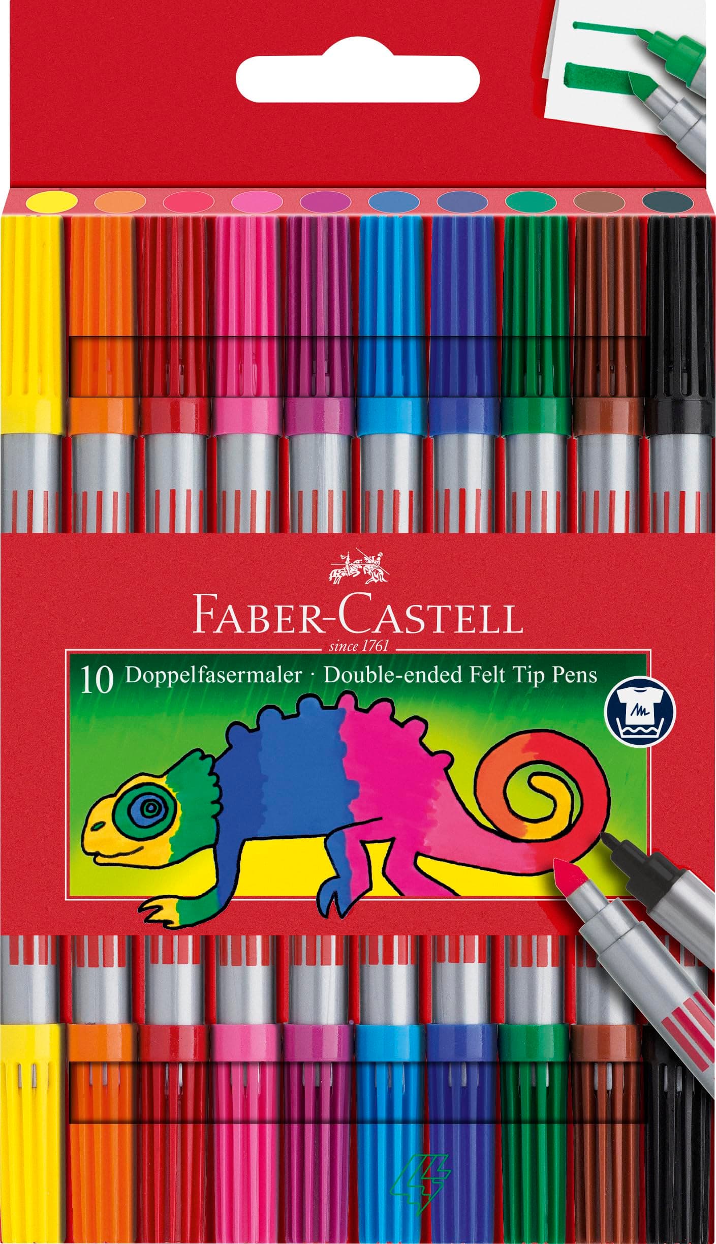 Faber Castell 151110 Plastic Double-Ended Felt Tip Pen (Pack of 10)
