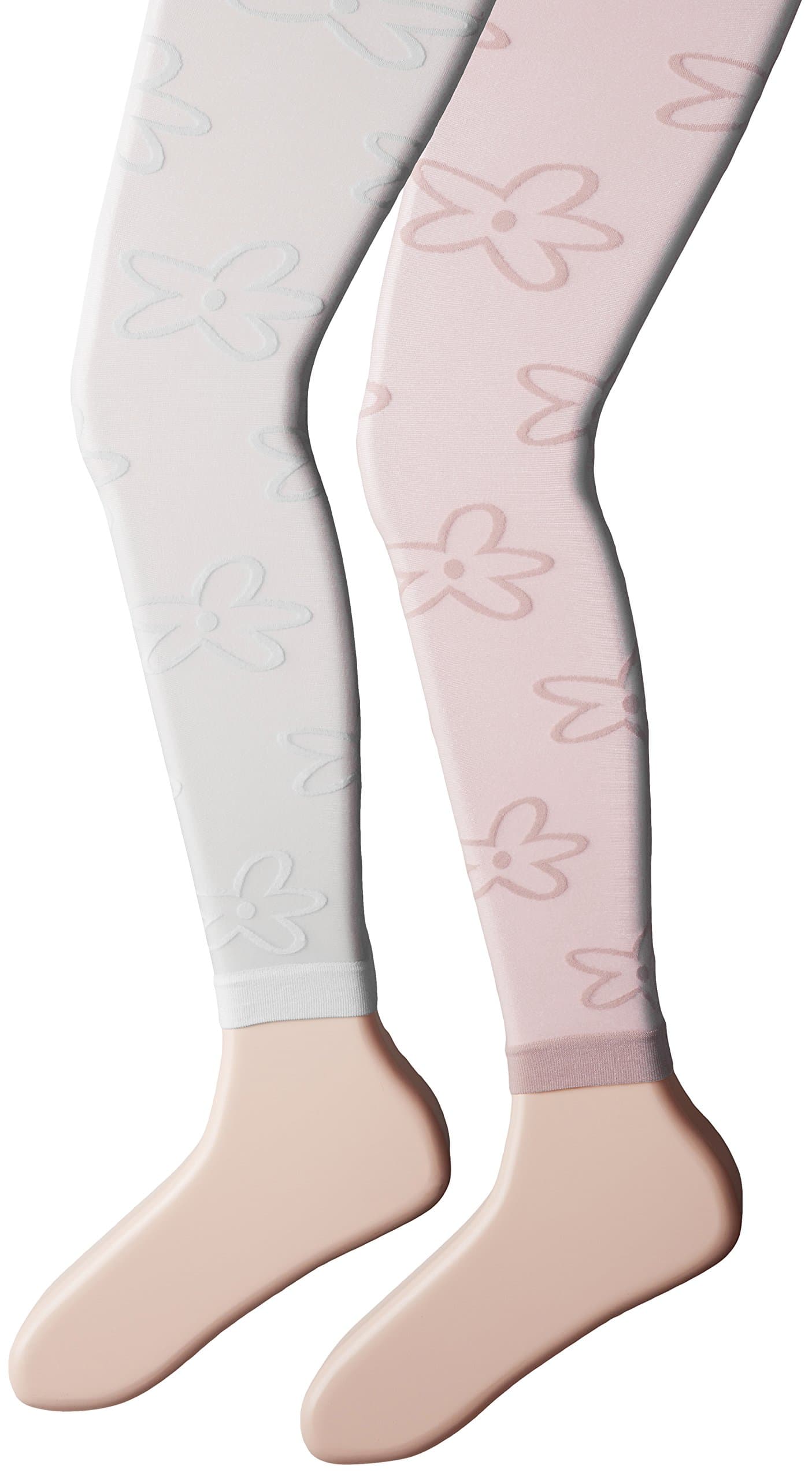 Jefferies Socks Little Girls' Daisy Footless Tights (Pack of 2)