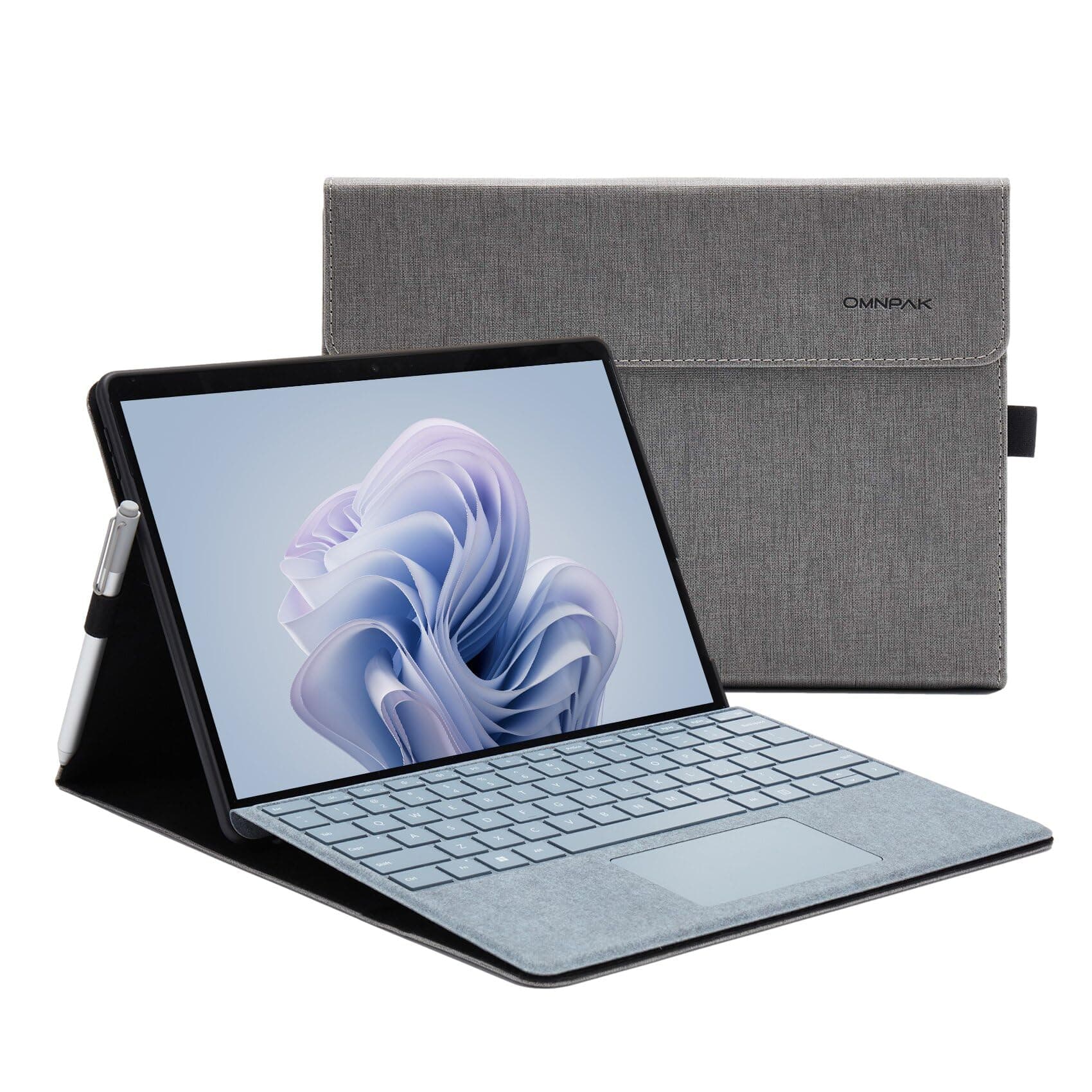 Omnpak Microsoft Surface Pro 11 / Surface Pro 10 (2024) / Surface Pro 9 (2022) Case, Microsoft Dedicated Protective Cover, Built-in Surface Protection, Multi-Viewing Angle, Stand, Can Store Keyboard
