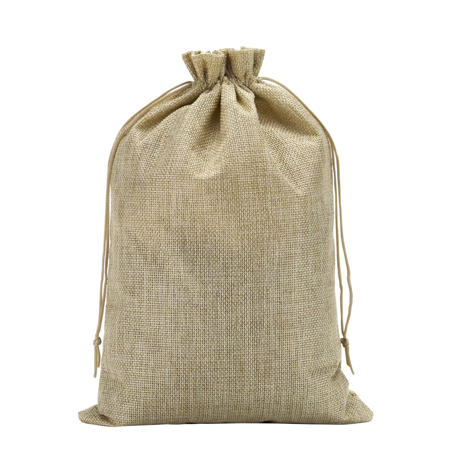 FOCCIUP10 Pcs 6x8 Inches Burlap Bags with Drawstring Gift Bag for Wrapping Birthday Wedding Party Christmas Gifts