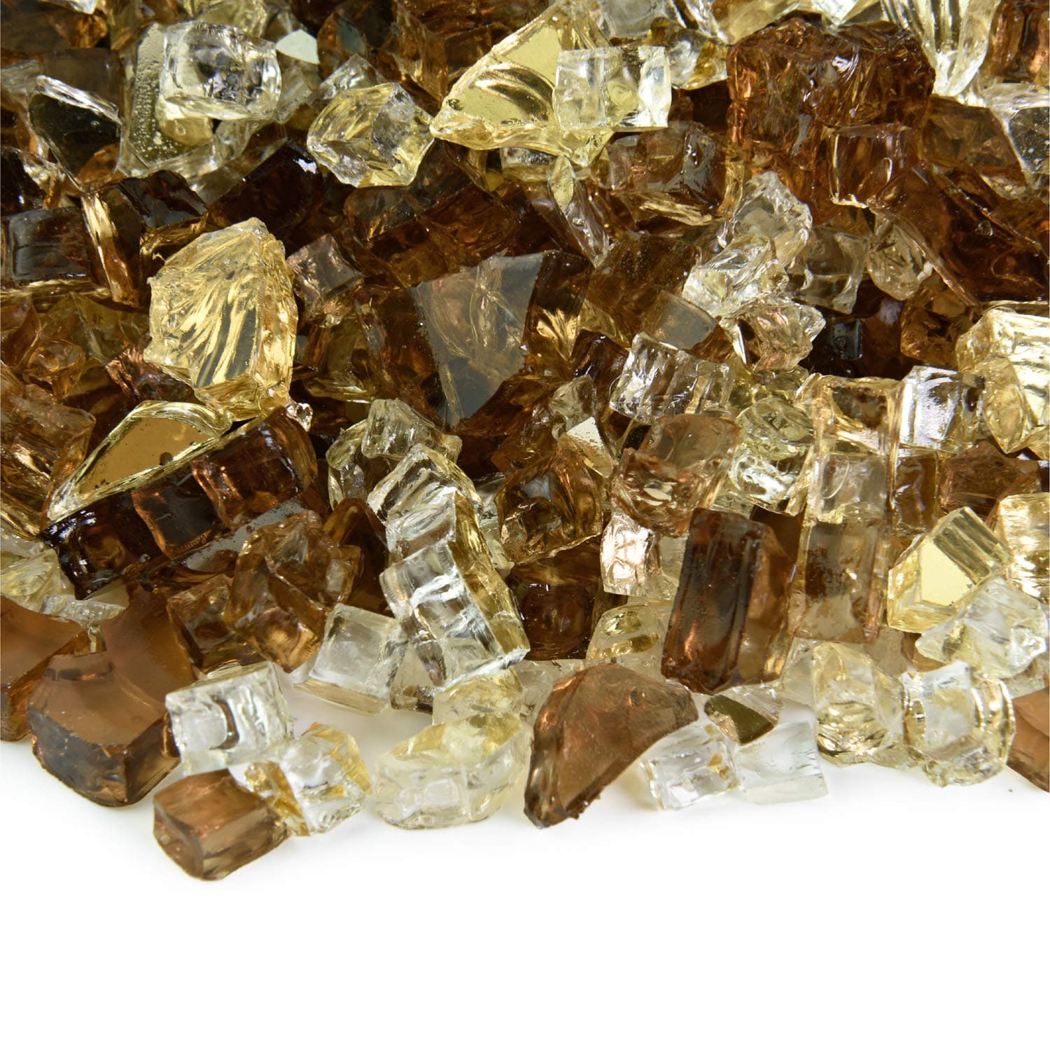 Dakota - Fire Glass Blend for Indoor and Outdoor Fire Pits or Fireplaces | 10 Pounds | 1/4 Inch