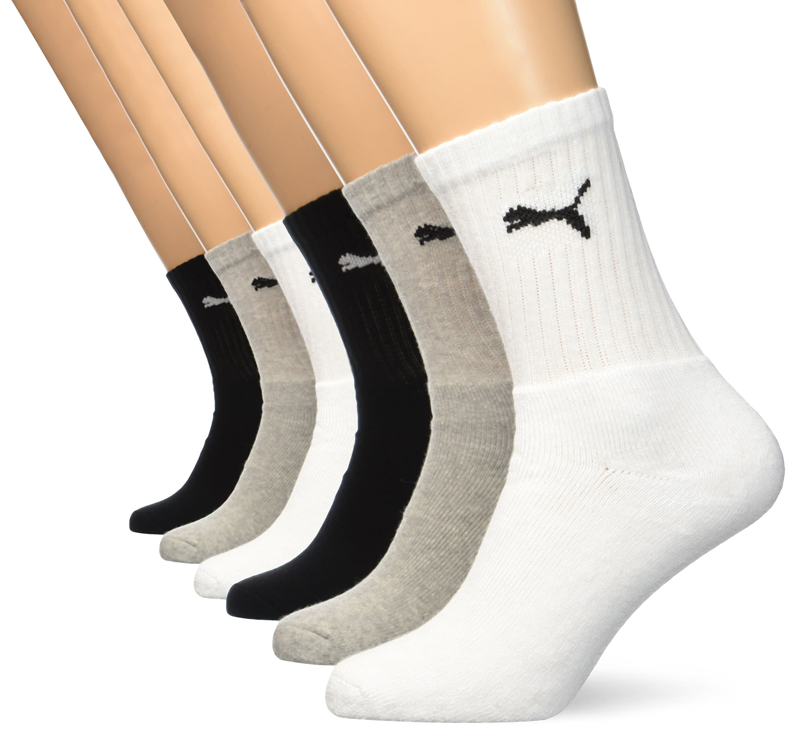 PUMAUnisex Cush Crew Sports Socks (6 Pair Pack)