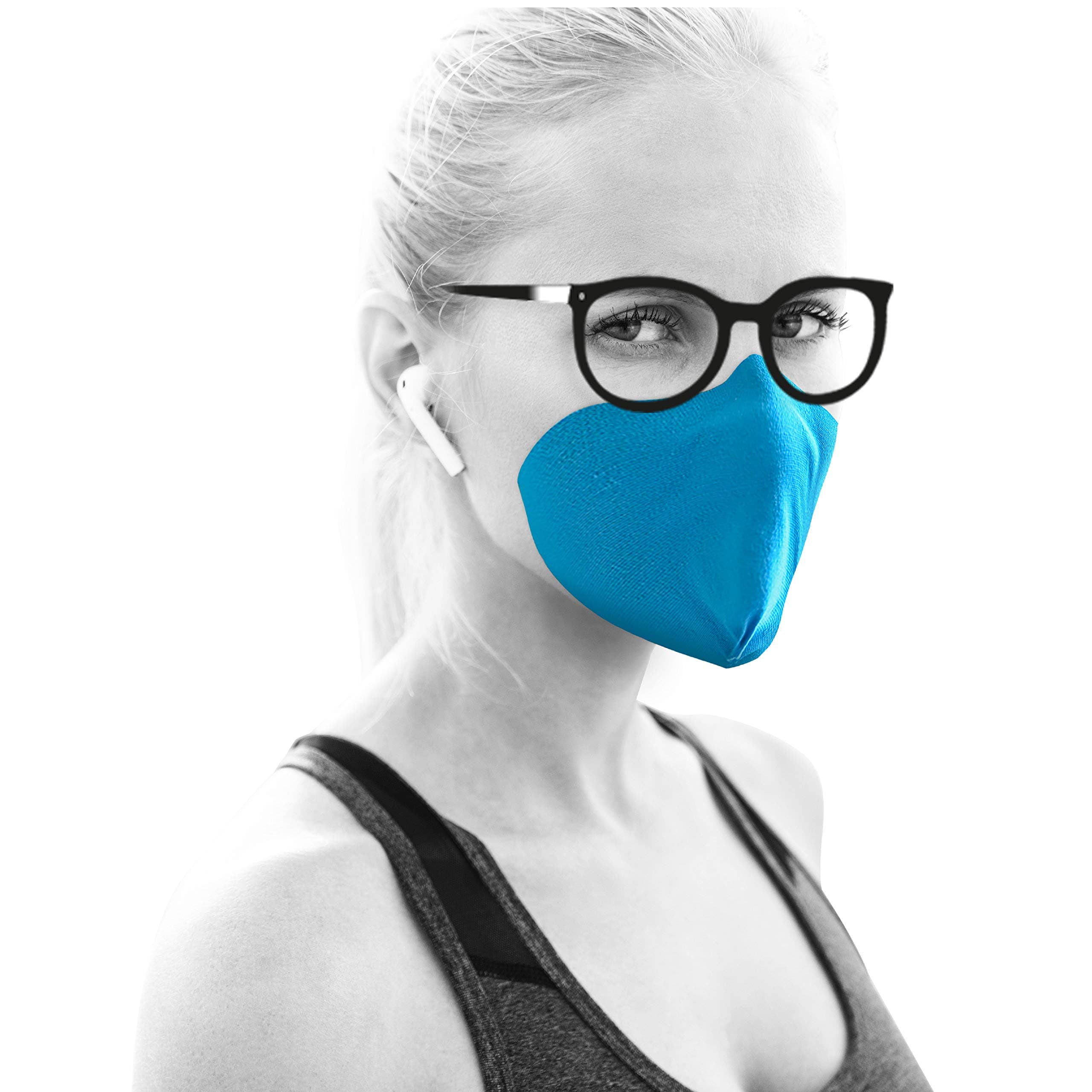 Spidertech Strapless Mask, Anti-Fog (20 Pack) | Water Resistant, Cotton Composite, Latex-Free, Breathable, Full Seal