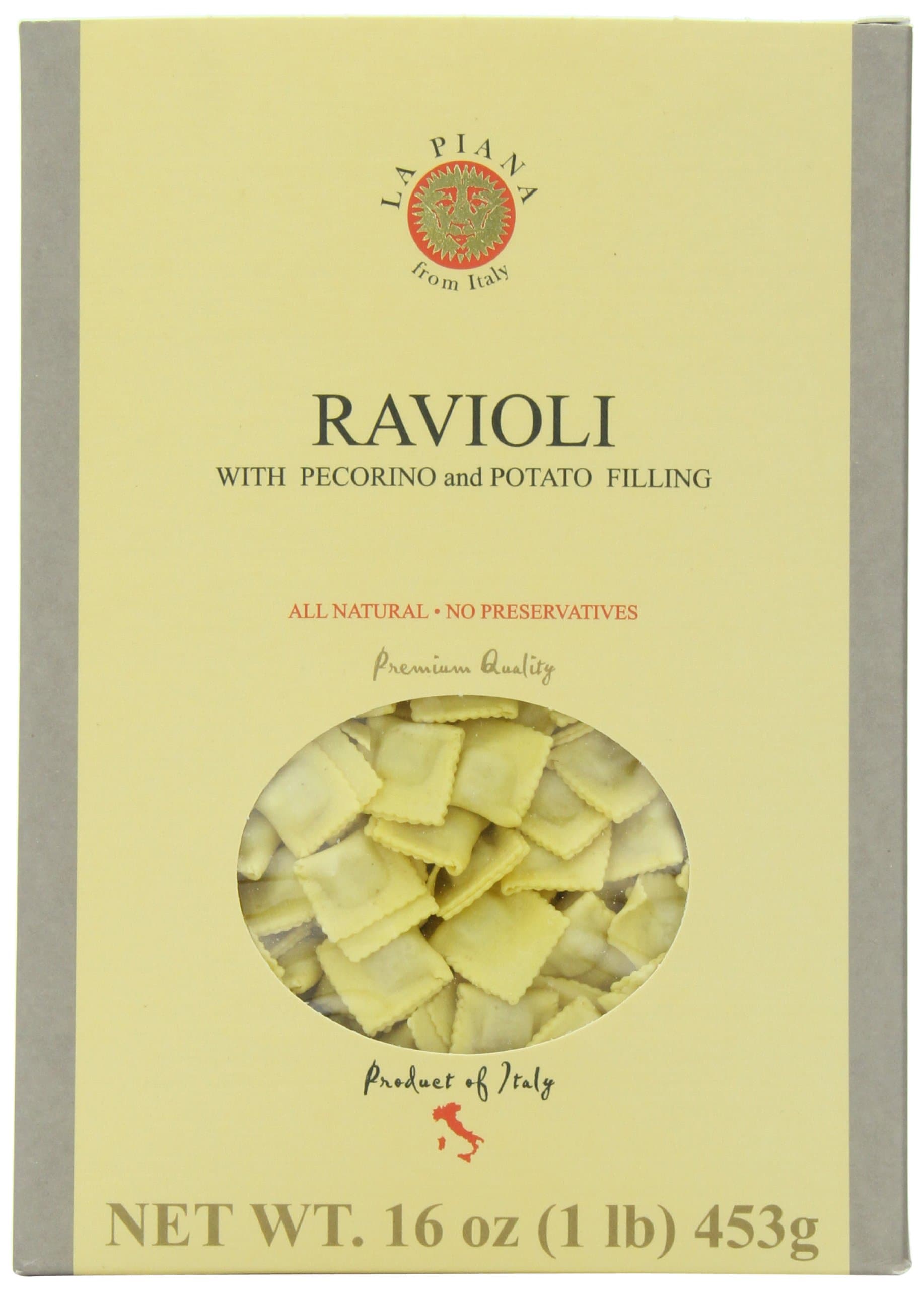 La Piana Ravioli With Potato And Pecorino Filling, 16-Ounce Boxes (Pack of 3)