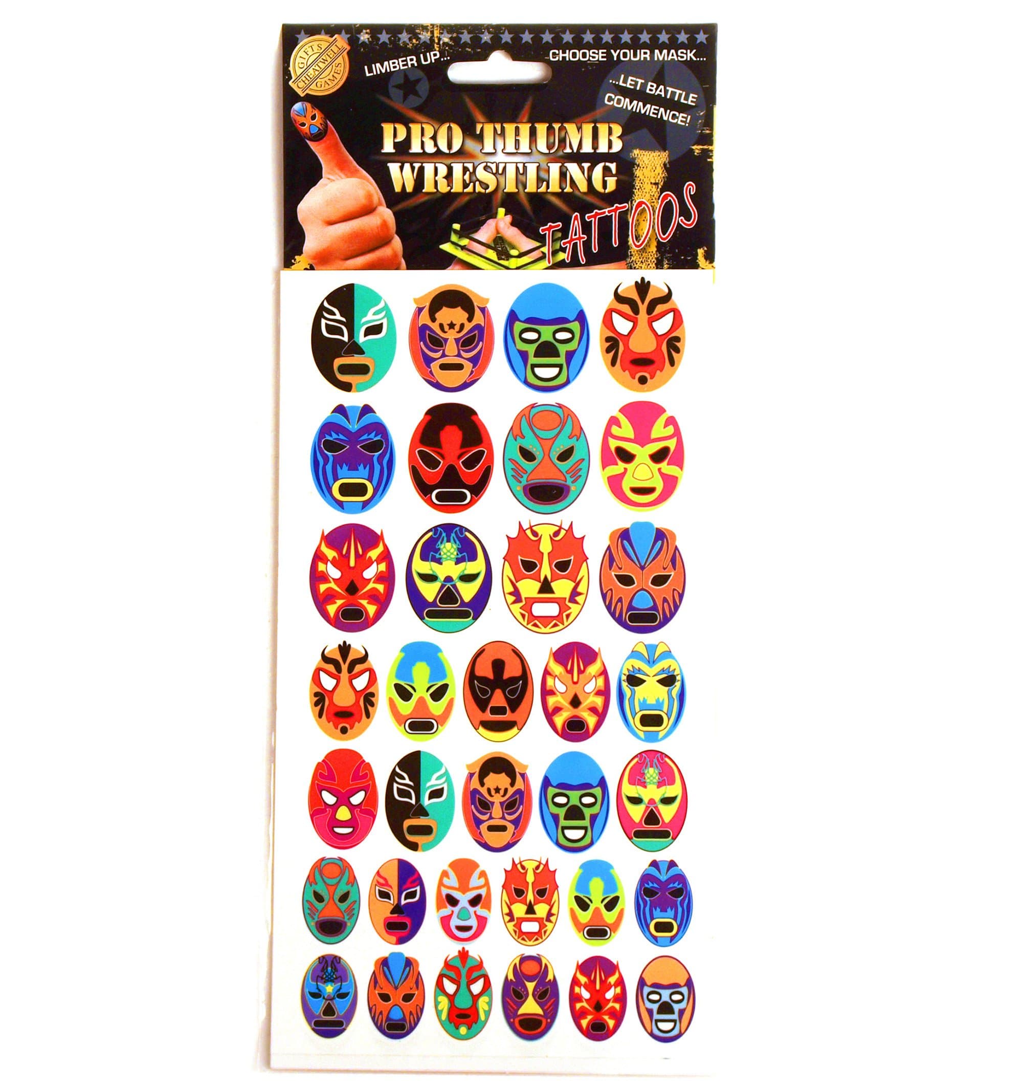 Pro Thumb Wrestling Temporary Finger Tattoos