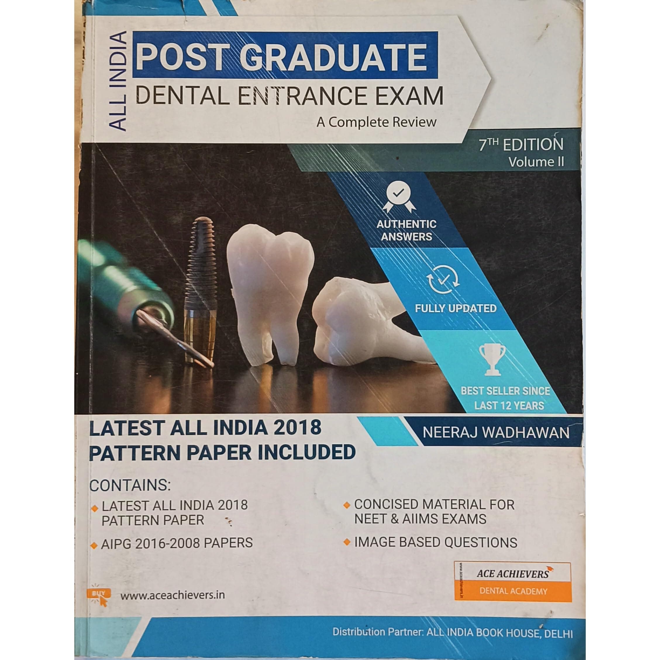 All India Post Graduate Dental Entrance Examination 7th edition Vol -2 2018 + Neet MDS Pattern 2017 Paperback – 1 January 2018