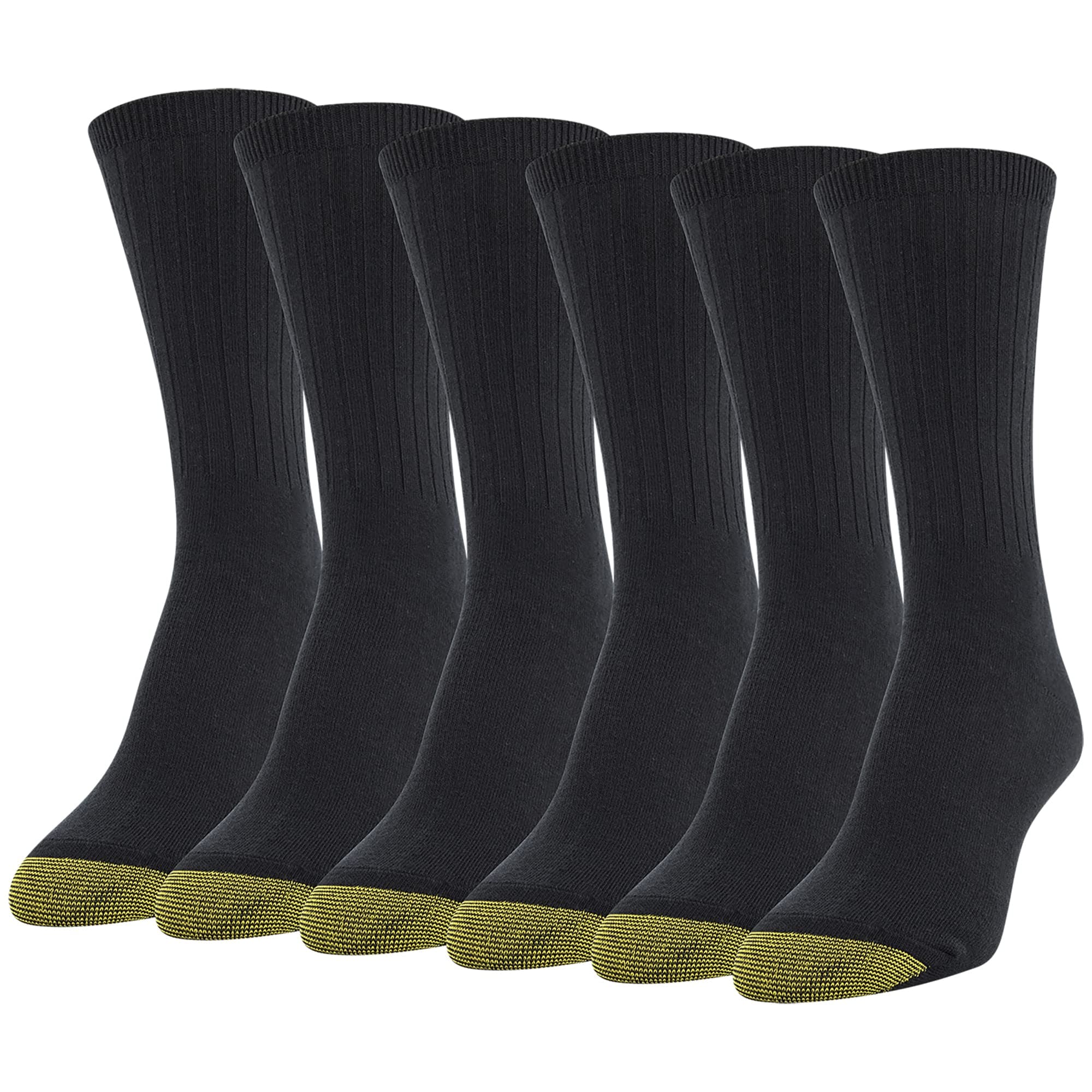Women's 6-Pack Casual Ribbed Crew Sock