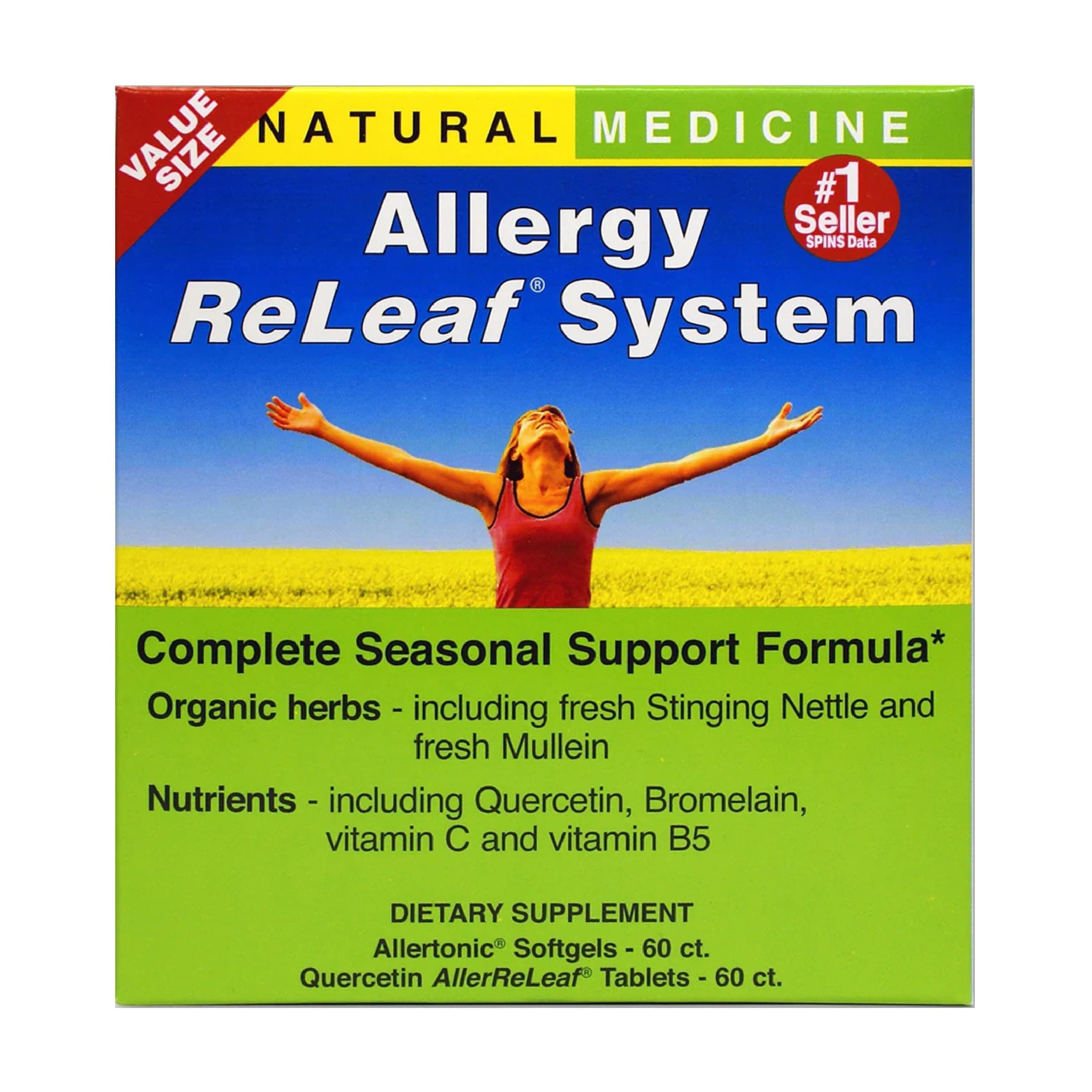 Allergy ReLeaf System - Seasonal Discomfort Supplement - Provides Seasonal Support for Sneezing & Itchy Eyes - Supports Sinus Function - 60 Softgels (60 Servings), 60 Tablets (60 Servings)