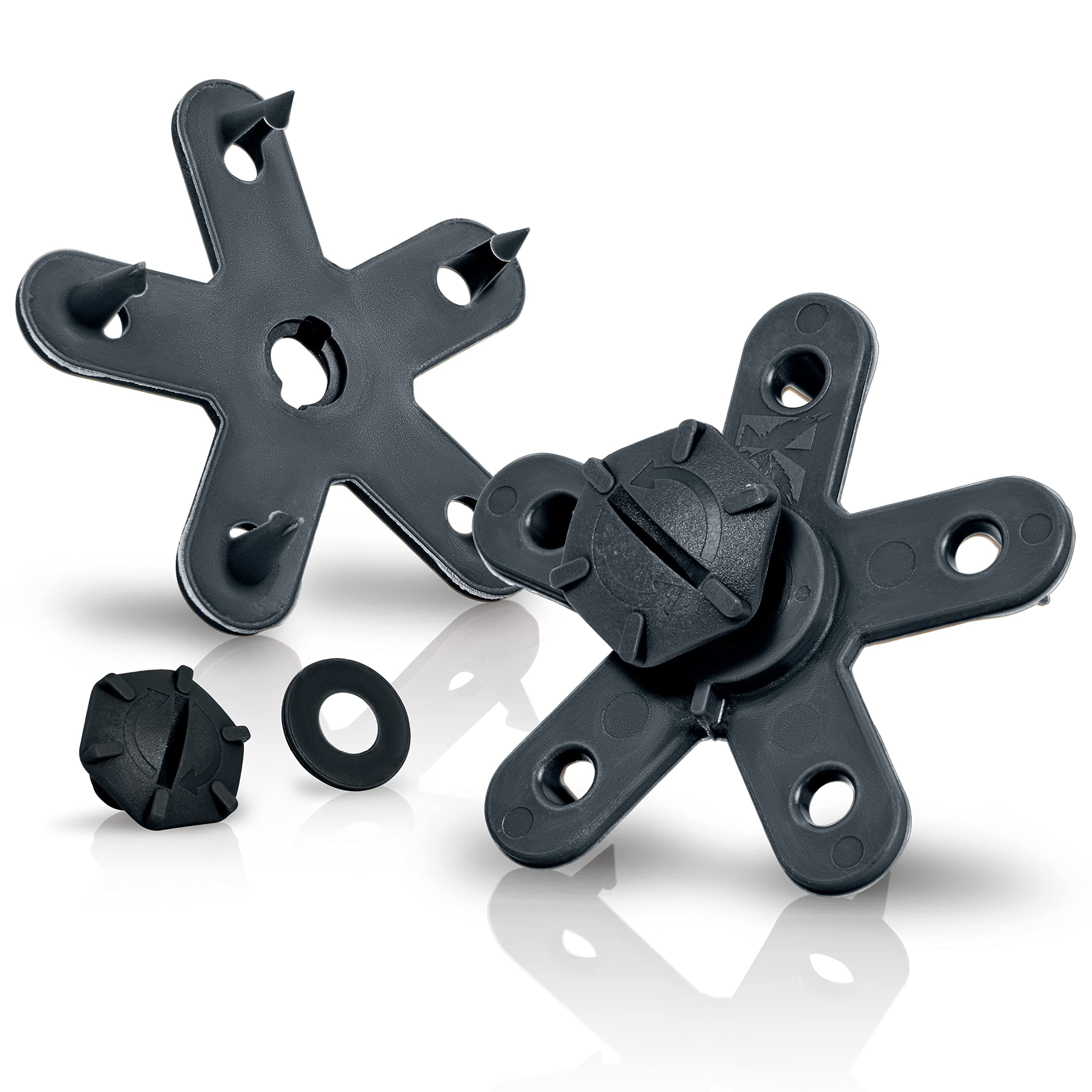 Eagle Klaw - Floor Mat Clips Set of Anti-Slip Fixing Retainers for Car Mats - Made in USA - Black - Pack of 8 for 4 Mats (Without Cutter)