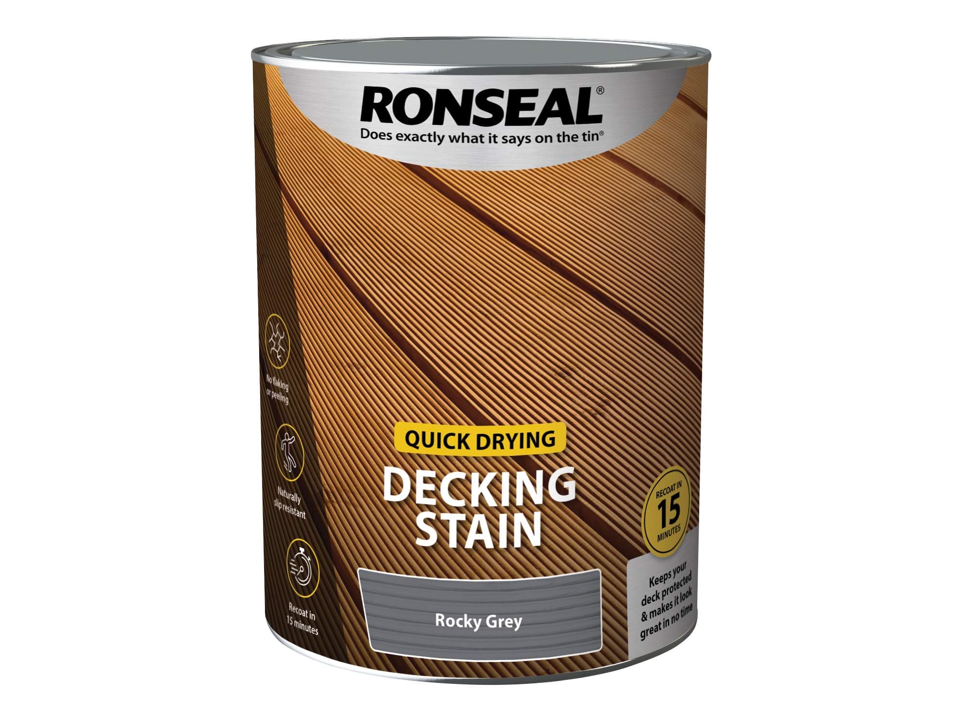 RONSEAL Q/D DECKING STAIN ROCKY GREY 5L