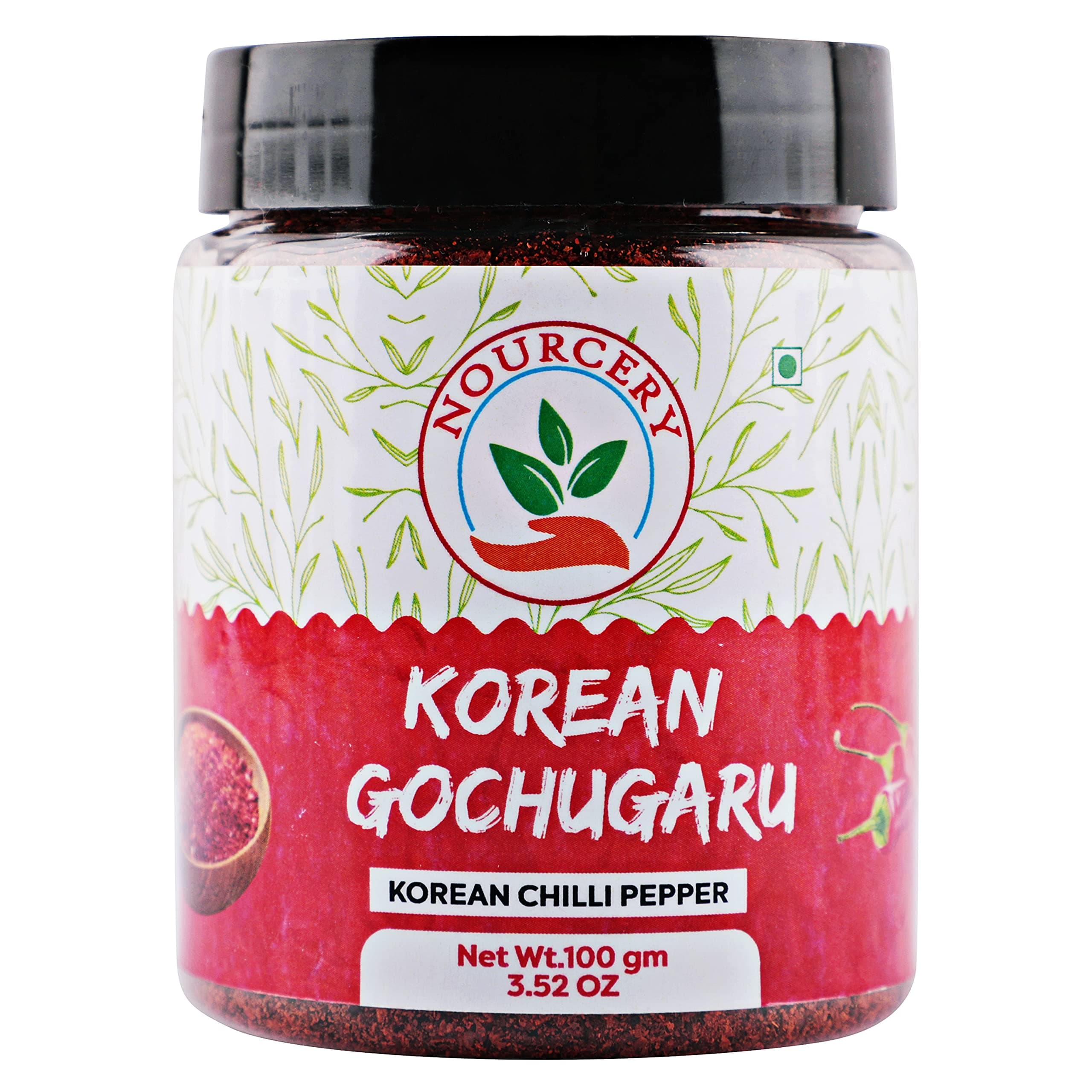 - NOURCERY Korean Gochugaru, 100Gm (Korean Chili Pepper Coarse Flakes), Black Pepper [Coarse ground Korean Dried Chilli Peppers | Smoky & Spicy| Use for Kimchi and other Korean Dishes]