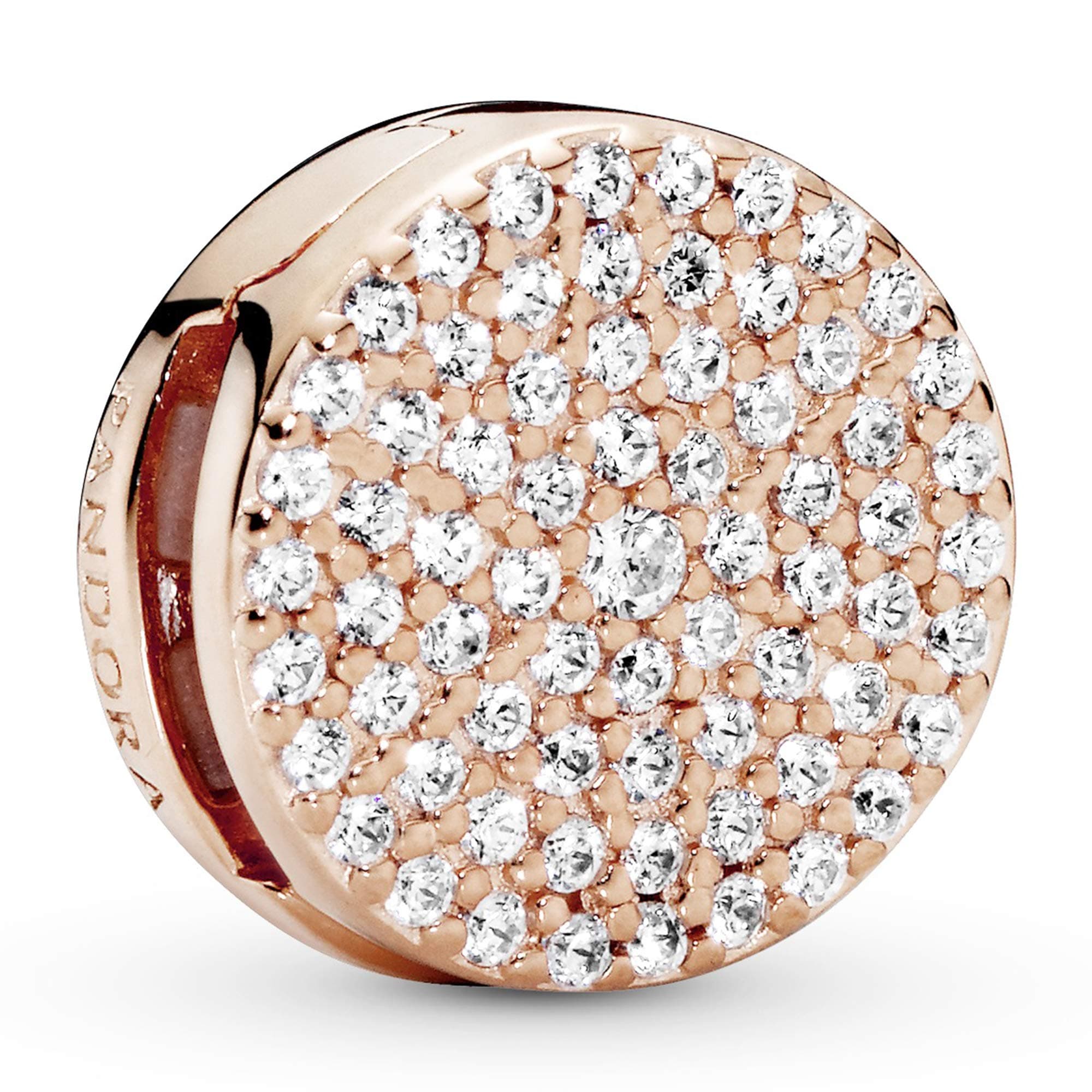 PANDORA Reflexions Round Pavé Clip Charm - PANDORA Bracelet Charm for PANDORA Timeless Bracelets - Stunning Women's Jewelry - Gift for Women