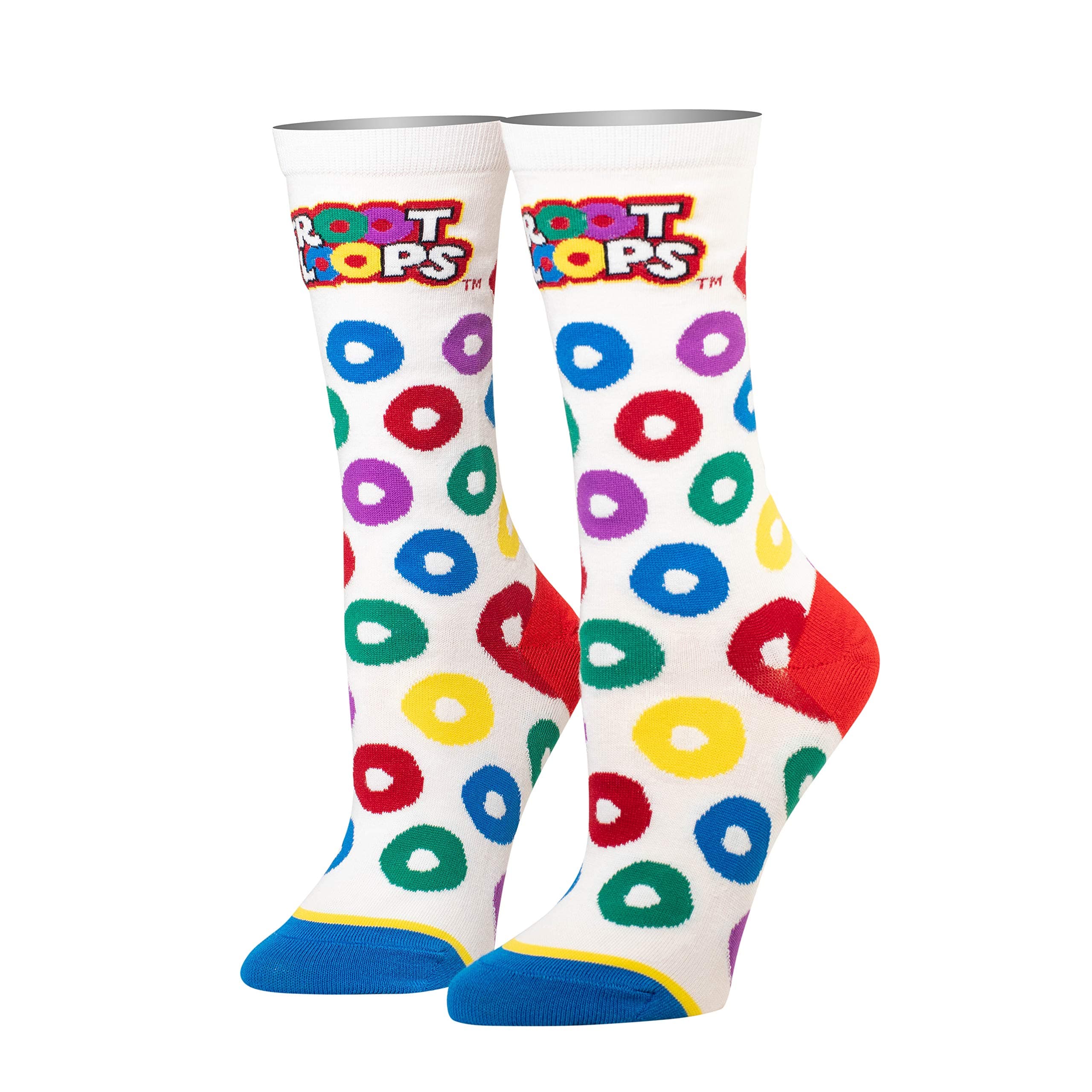 Novelty Crew Dress Sock, Women's, Food, Breakfast, Colorful Cute Stylish Funny Silly