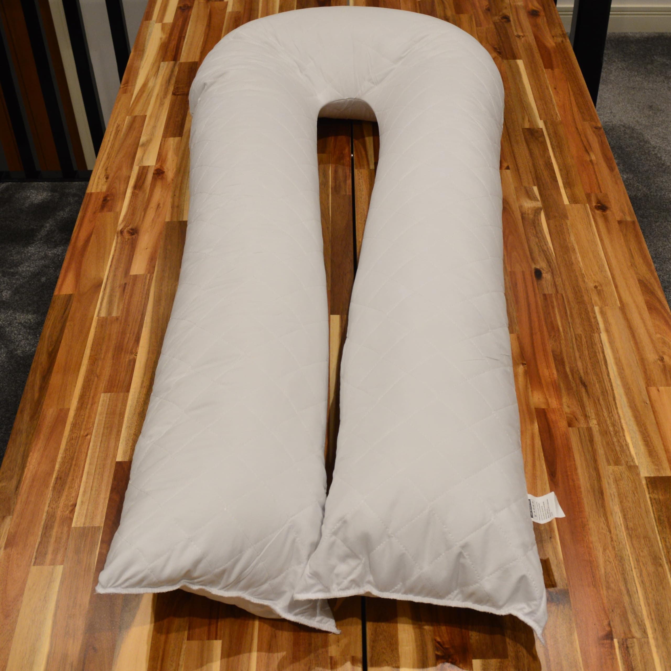 Hometex Luxury Quilted 9ft / 12ft U Shape Body Support Pillow Maternity/Pregnancy Support Pillow (12-Ft)