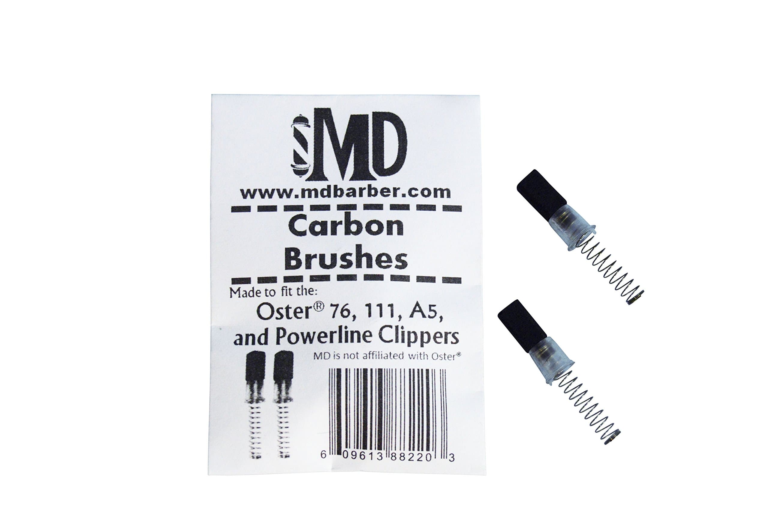 MD® Barber Carbon Brushes Compatible with Oster 76, 111, A5, and Powerline Clippers